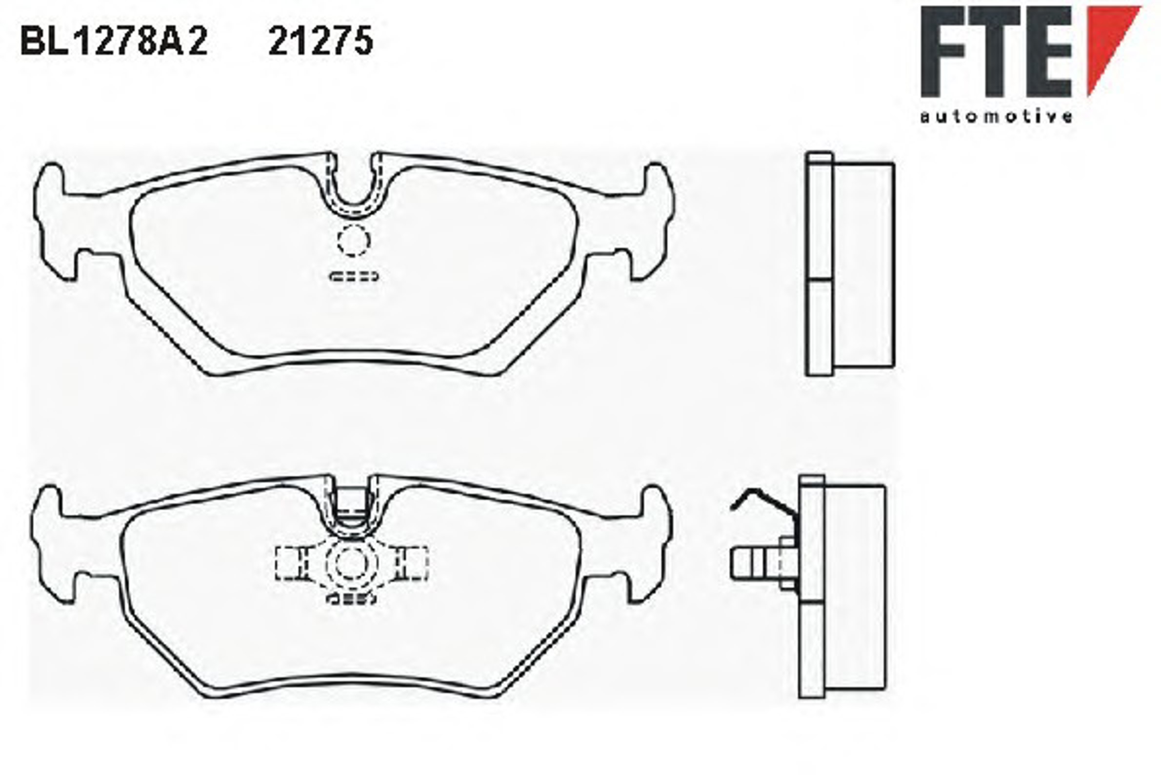 BL1278A2 FTE Комплект тормозных колодок, дисковый тормоз