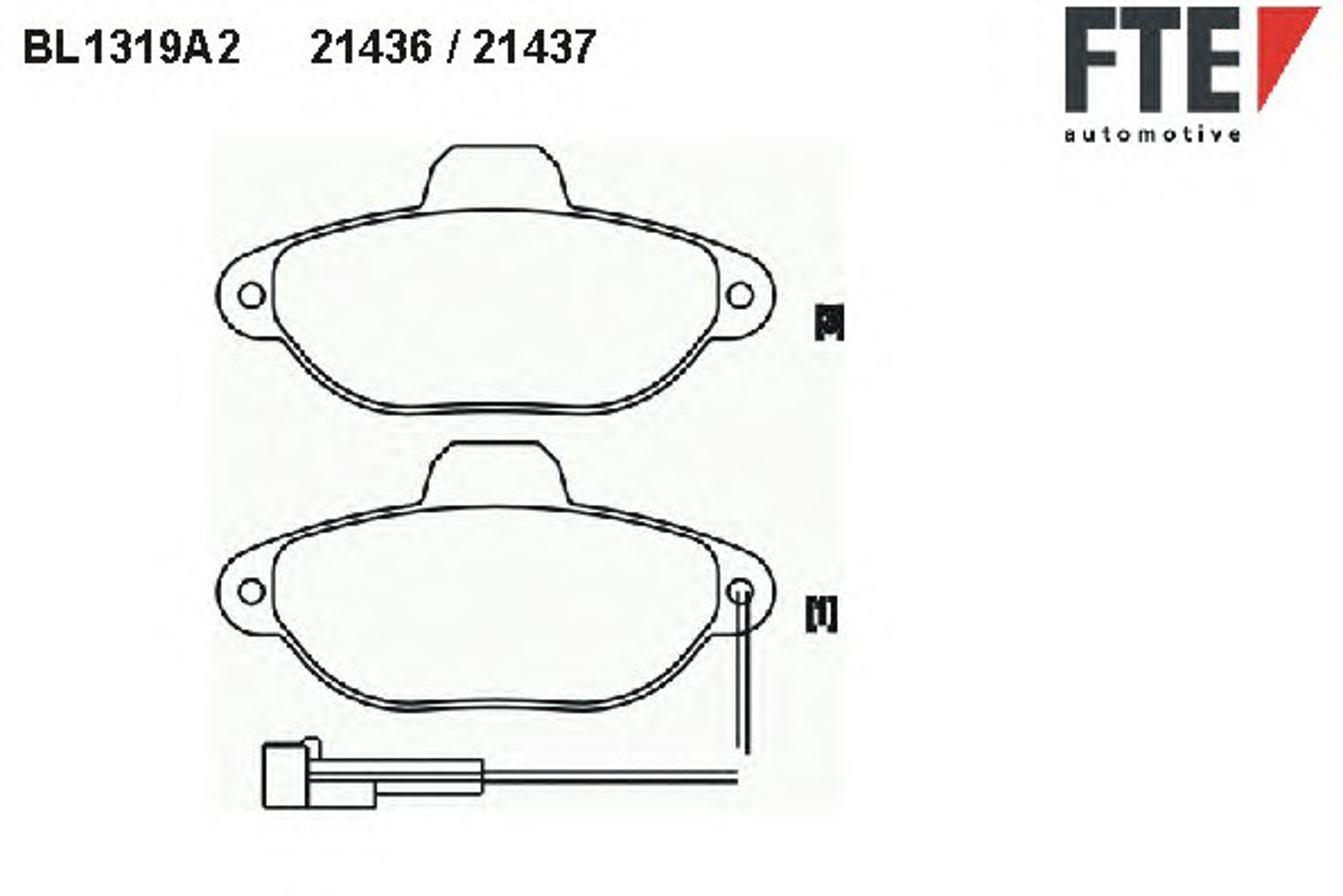 BL1319A2 FTE Комплект тормозных колодок, дисковый тормоз