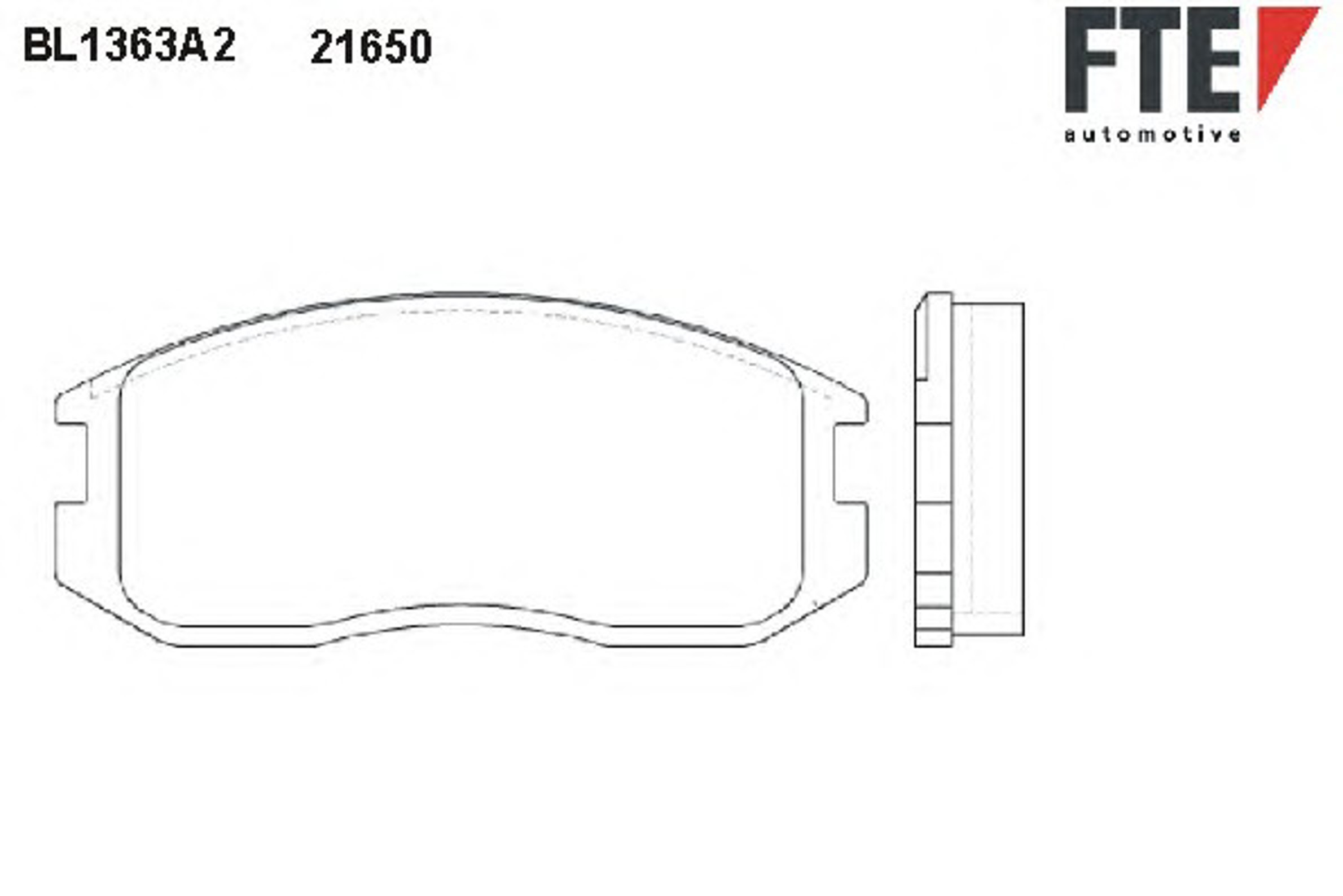 Колодки тормозные дисковые FTE BL1363A2