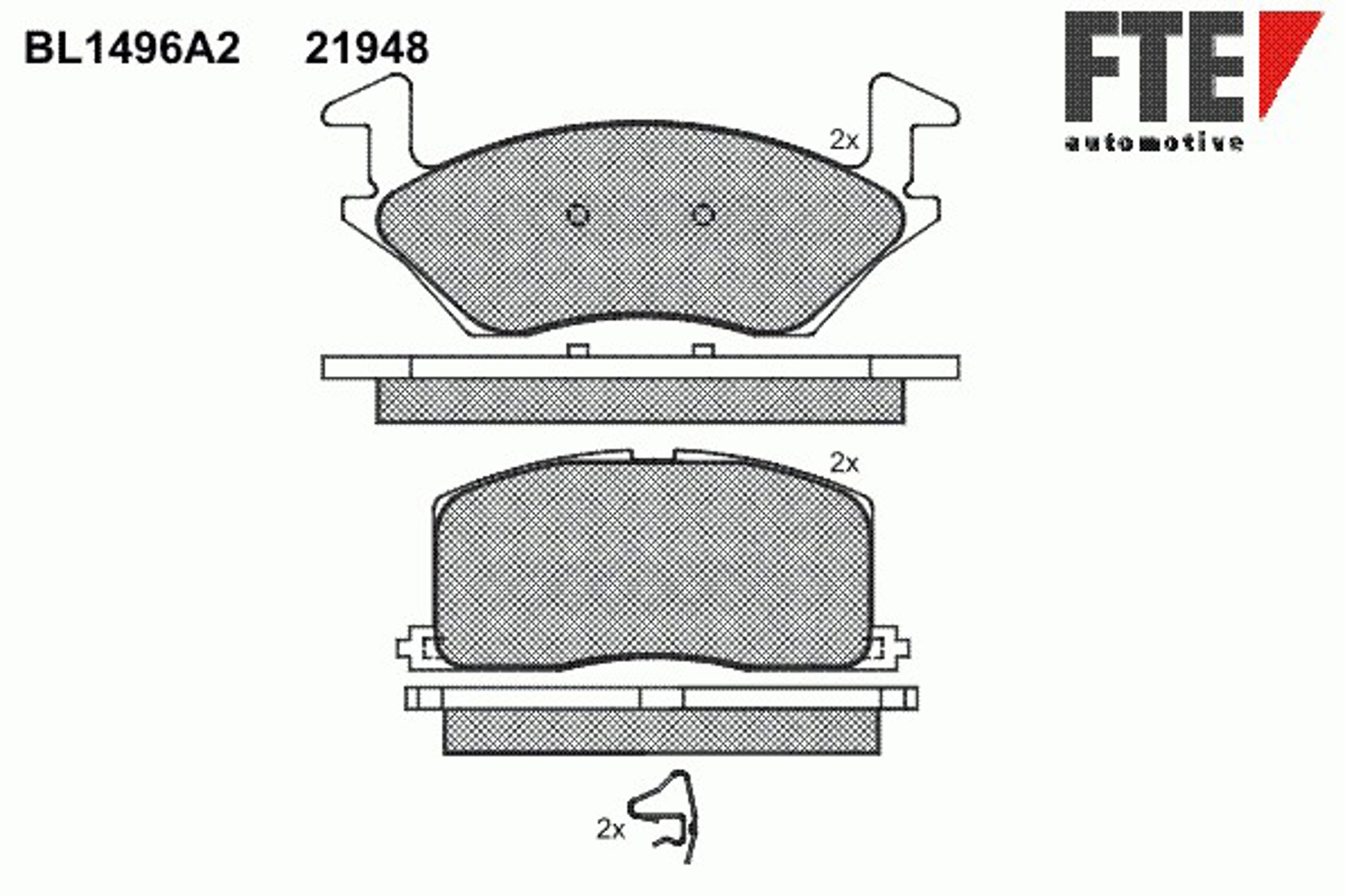 Колодки тормозные дисковые FTE BL1496A2