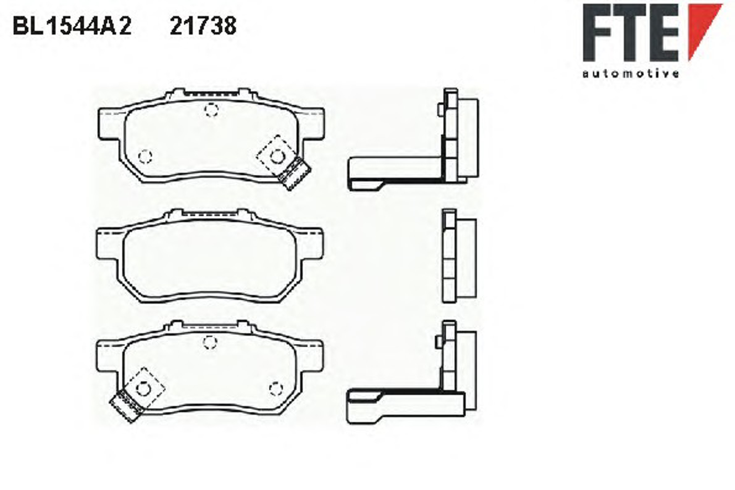 BL1544A2 FTE Комплект тормозных колодок, дисковый тормоз