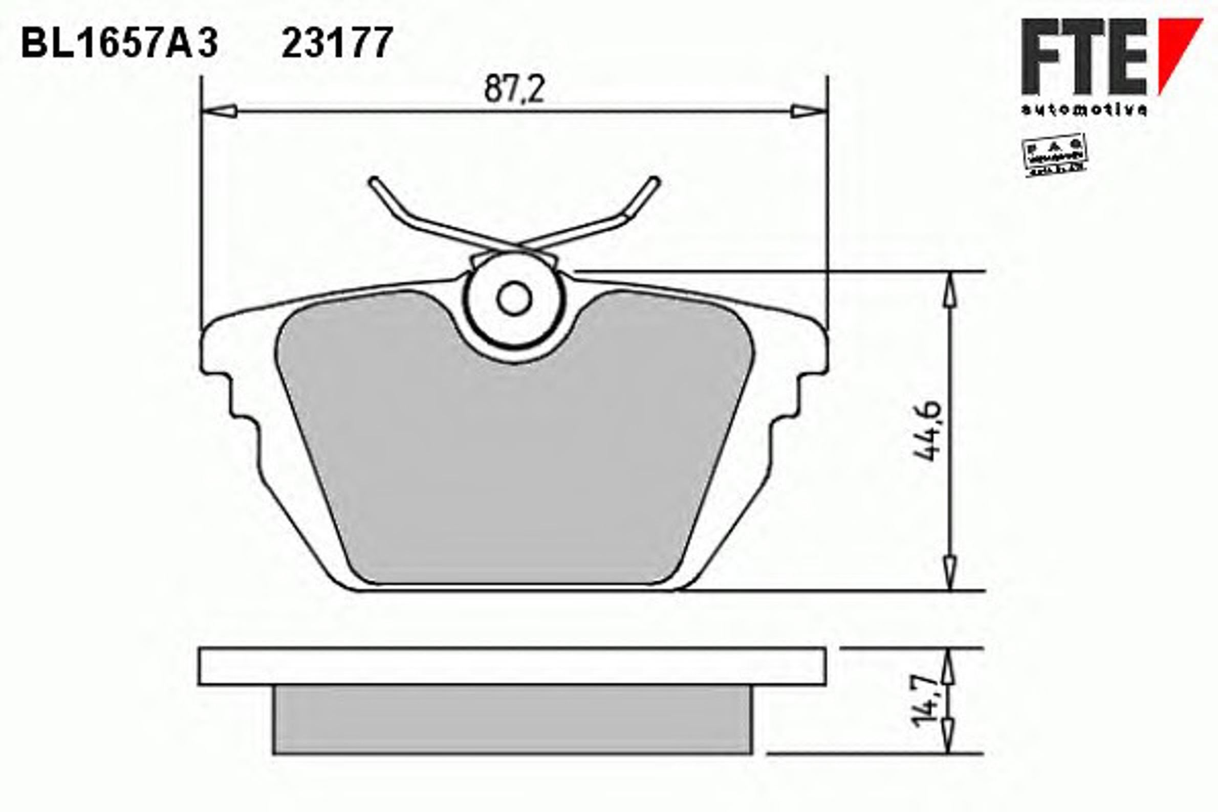 BL1657A3 FTE Колодки тормозные дисковые