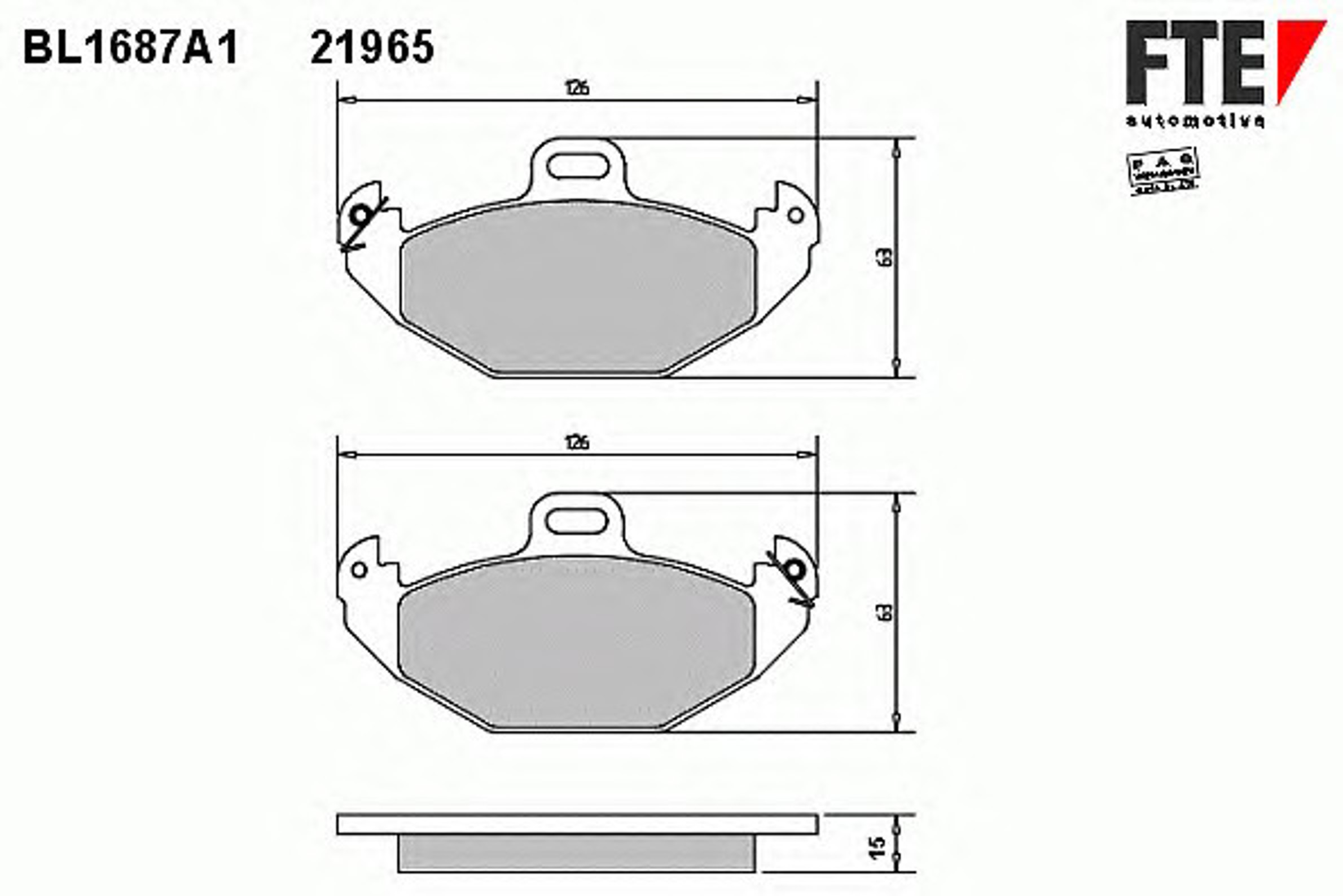 Комплект тормозных колодок дисковый тормоз FTE BL1687A1