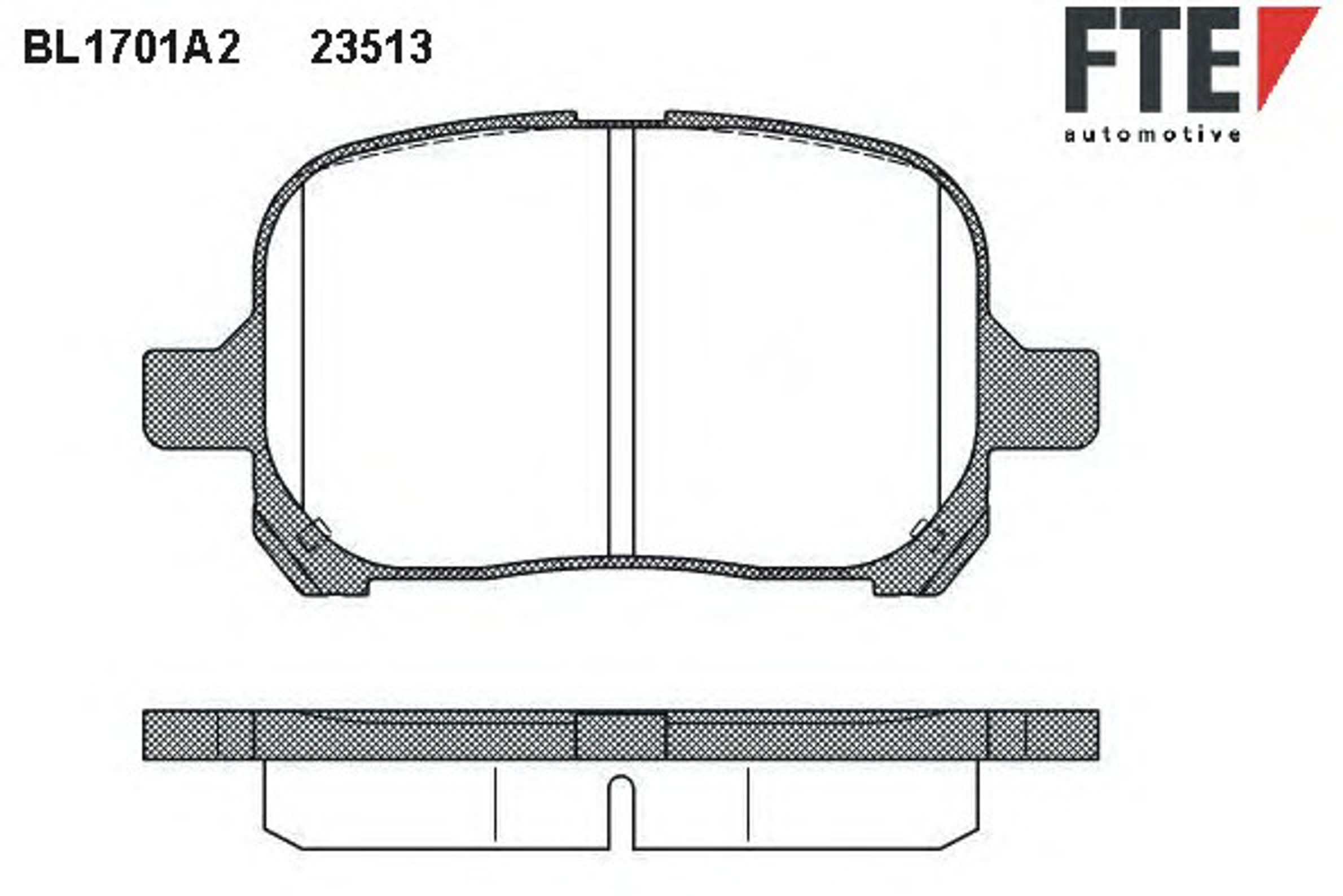 Комплект тормозных колодок дисковый тормоз FTE BL1701A2