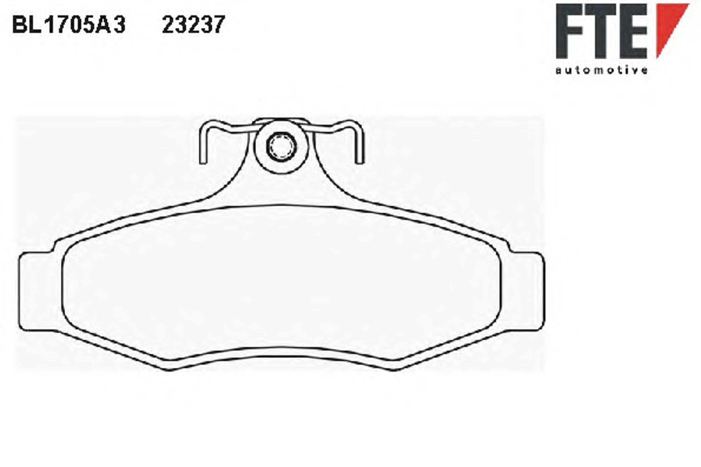Комплект тормозных колодок дисковый тормоз FTE BL1705A3