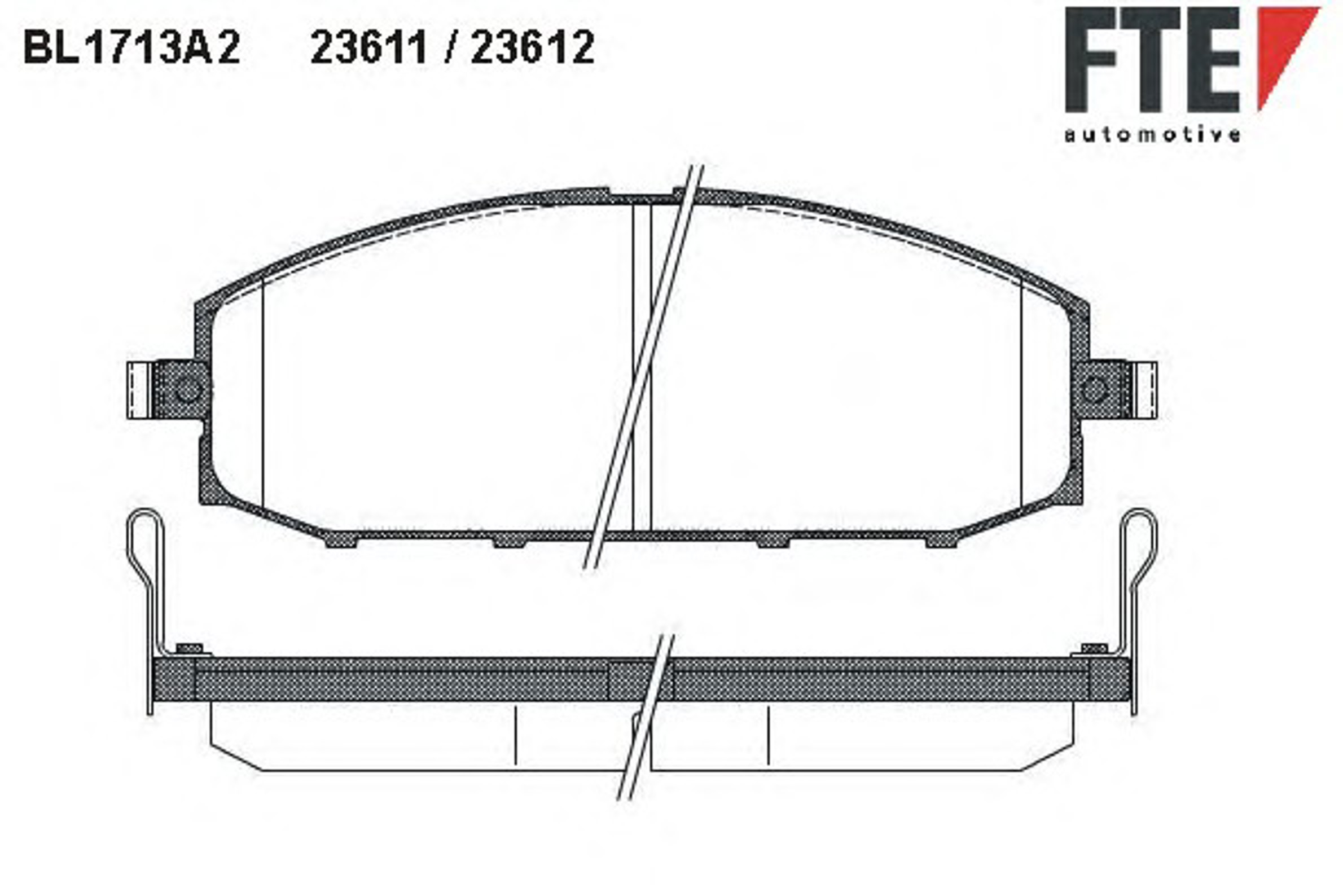 Колодки тормозные дисковые FTE BL1713A2