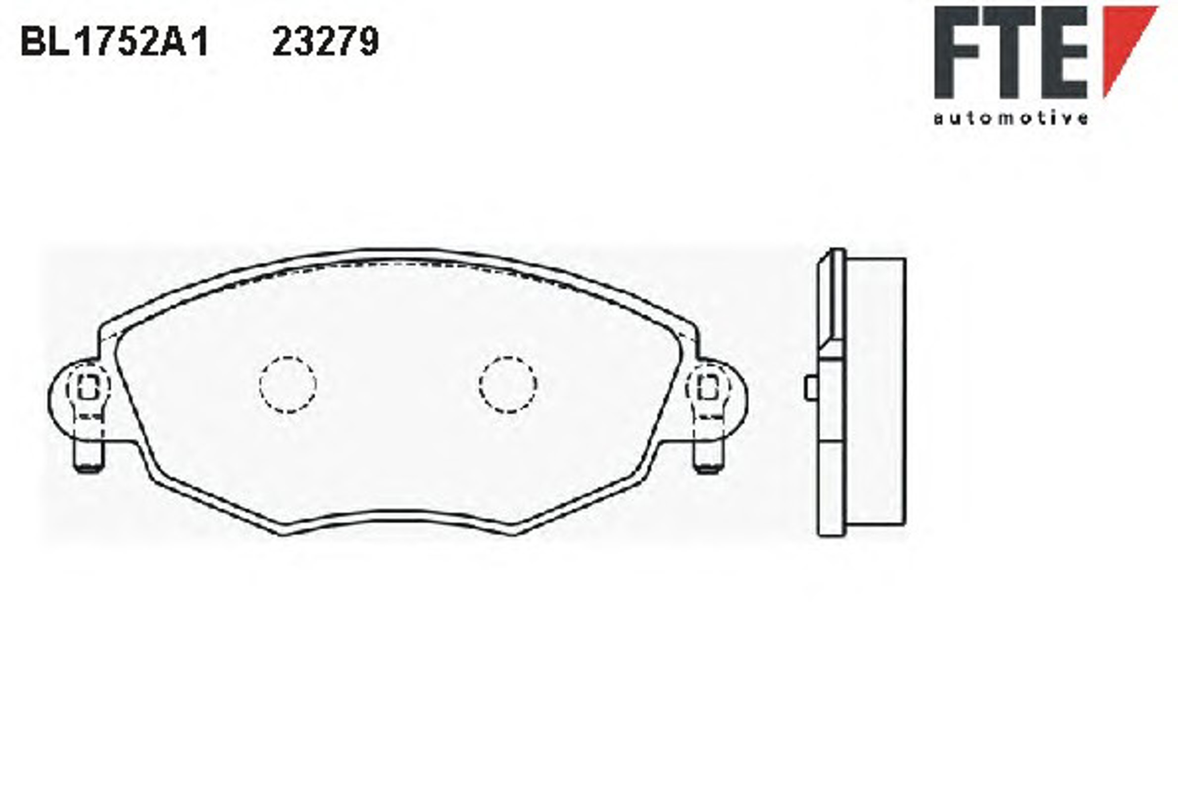 Колодки тормозные дисковые FTE BL1752A1