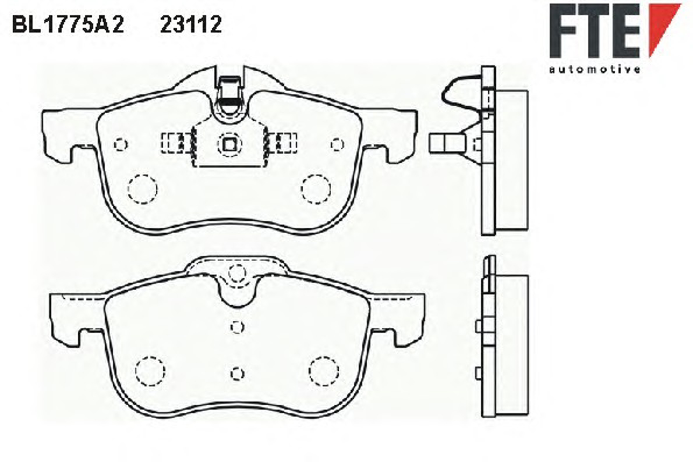 Комплект тормозных колодок дисковый тормоз FTE BL1775A2