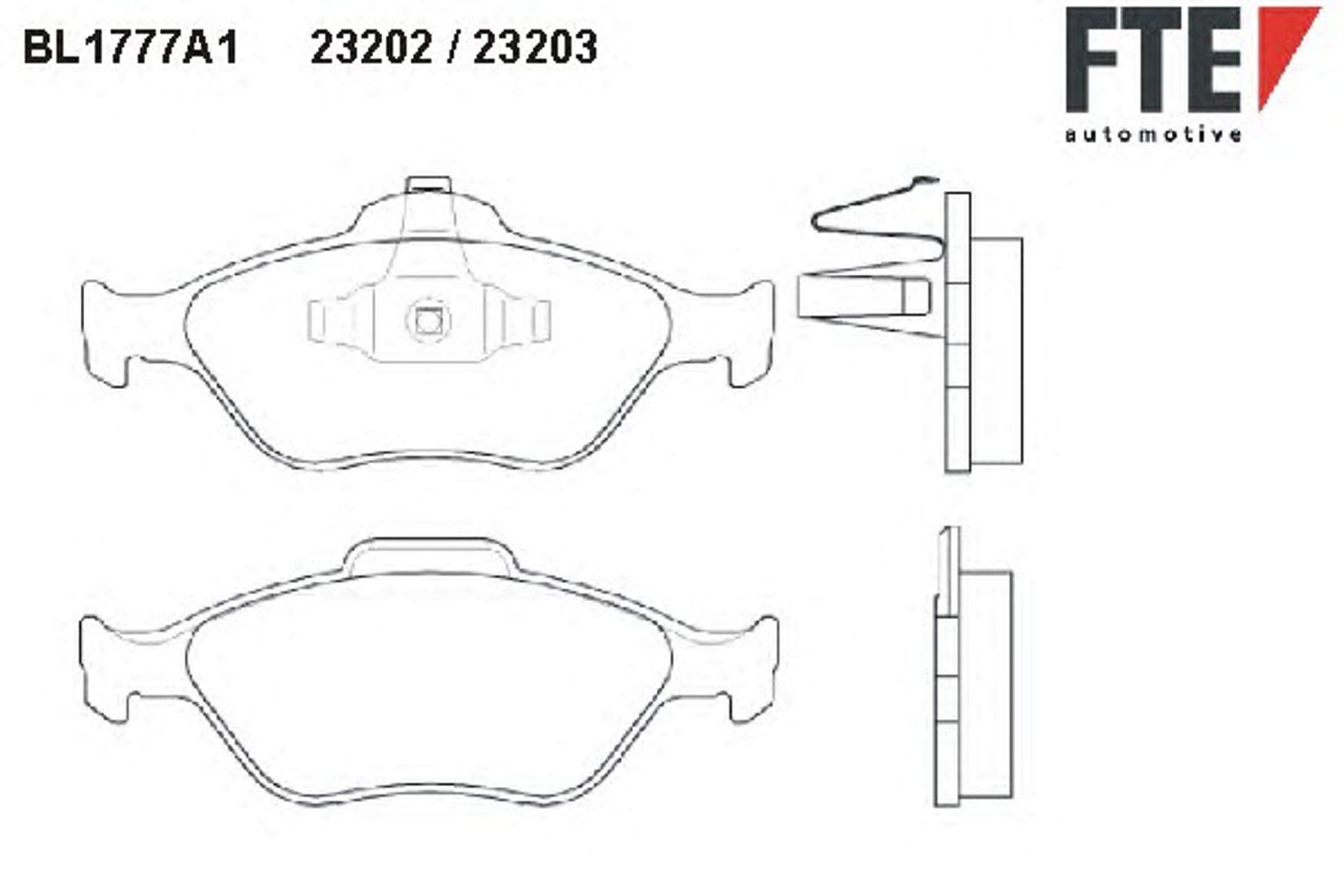 Комплект тормозных колодок дисковый тормоз FTE BL1777A1