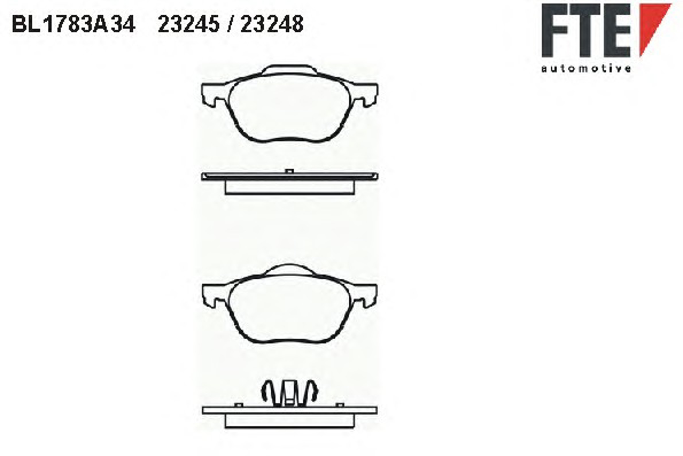 Колодки тормозные дисковые FTE BL1783A3