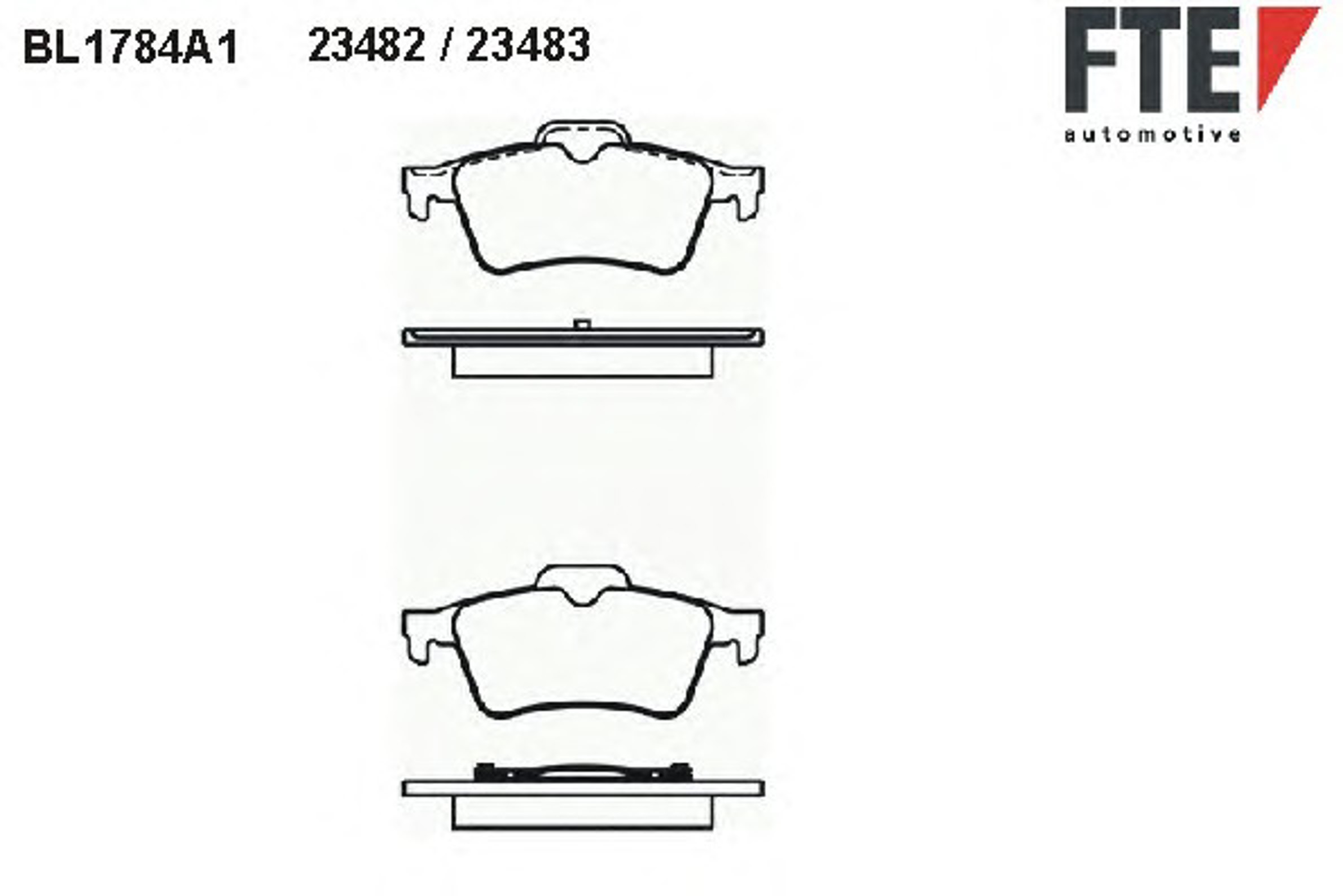 Комплект тормозных колодок дисковый тормоз FTE BL1784A1