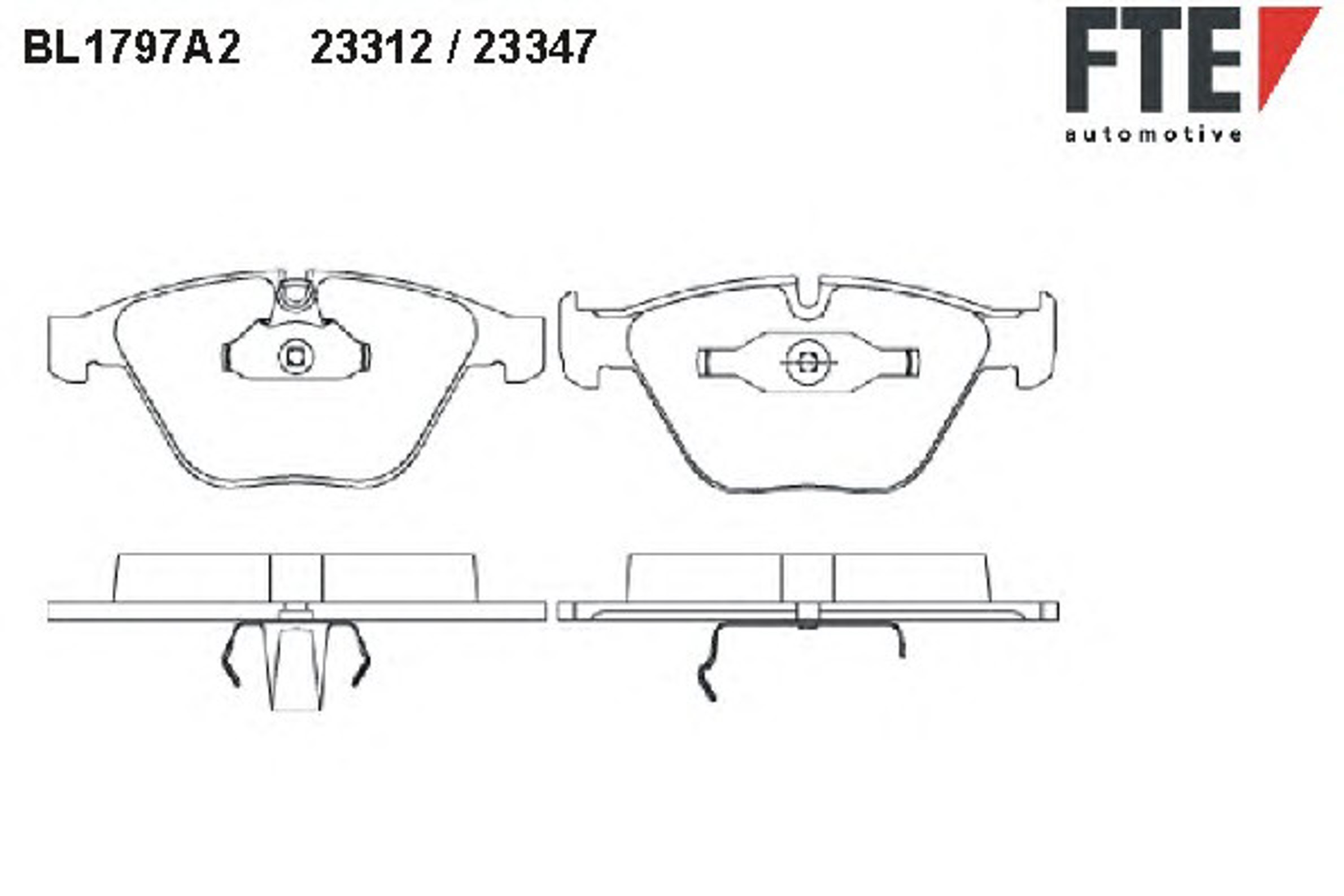 Комплект тормозных колодок дисковый тормоз FTE BL1797A2