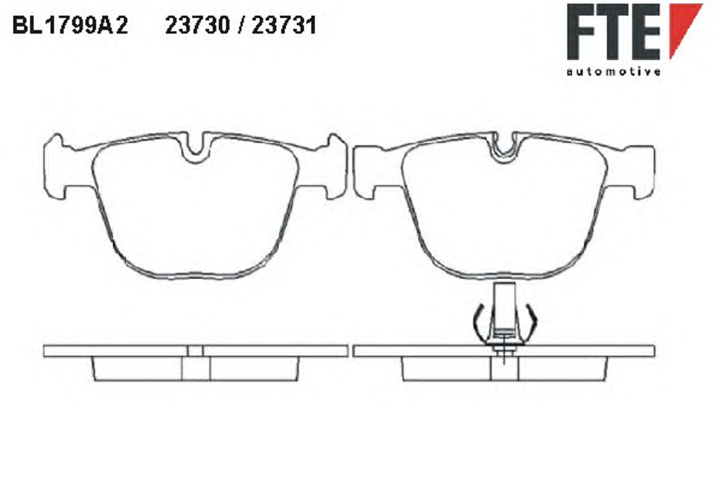 Колодки тормозные дисковые FTE BL1799A2