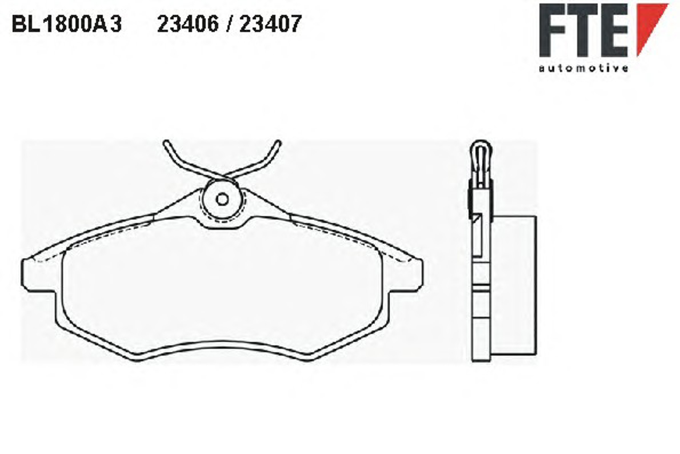 Колодки тормозные дисковые FTE BL1800A3