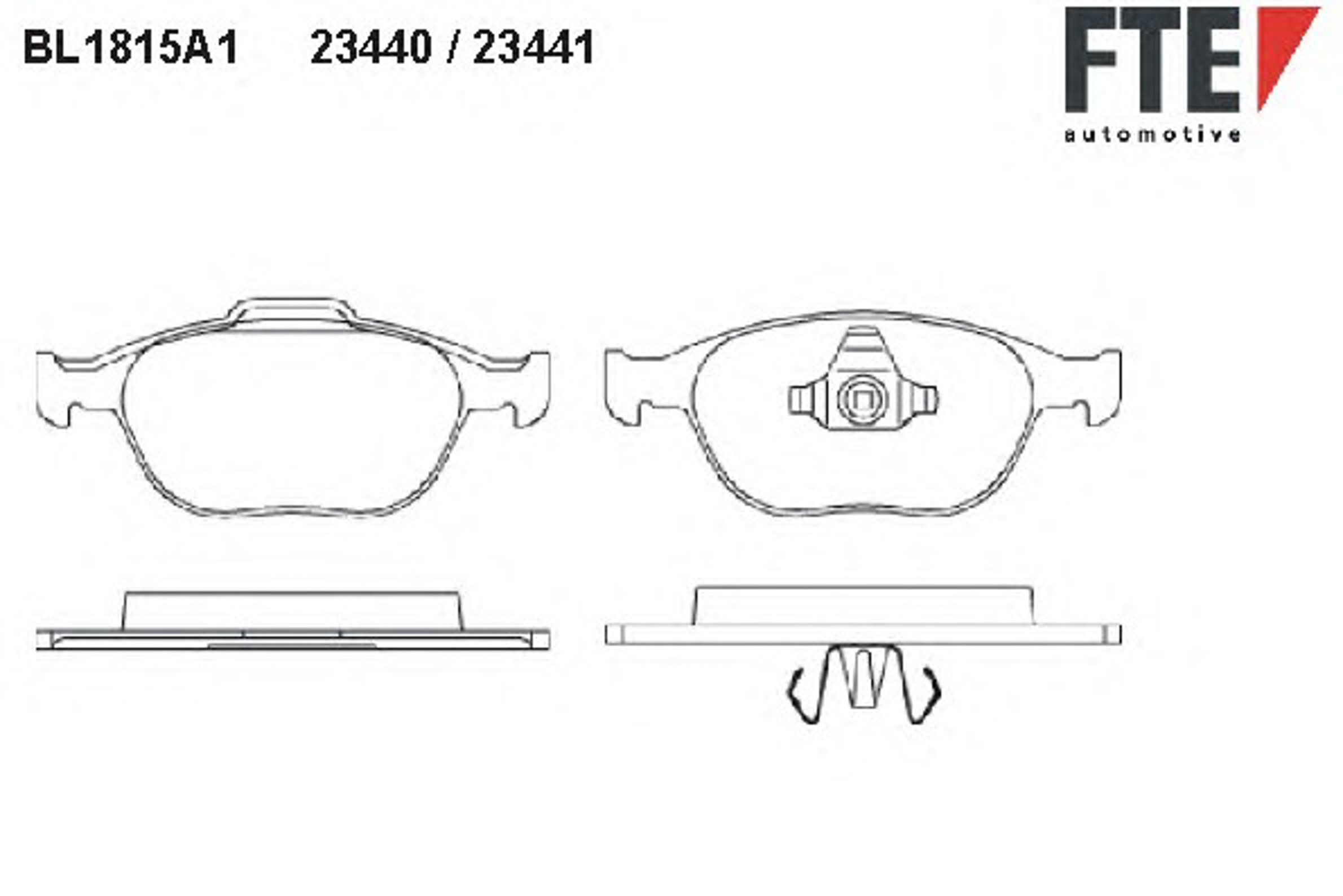 Комплект тормозных колодок дисковый тормоз FTE BL1815A1