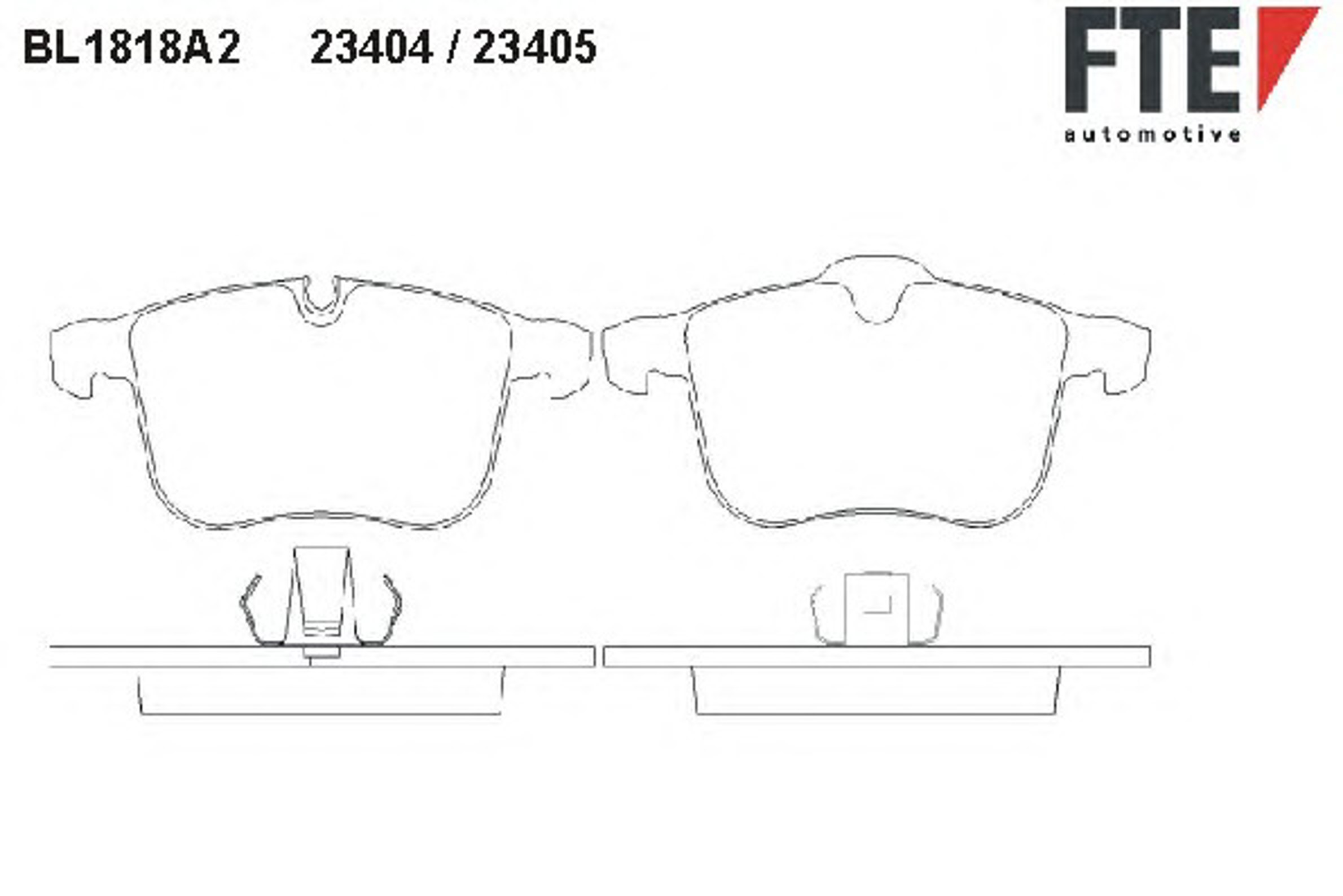 Колодки тормозные дисковые FTE BL1818A2