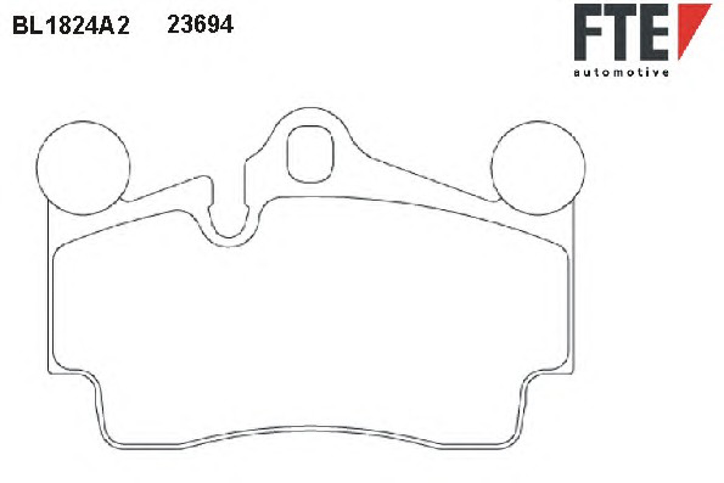Комплект тормозных колодок дисковый тормоз FTE BL1824A2