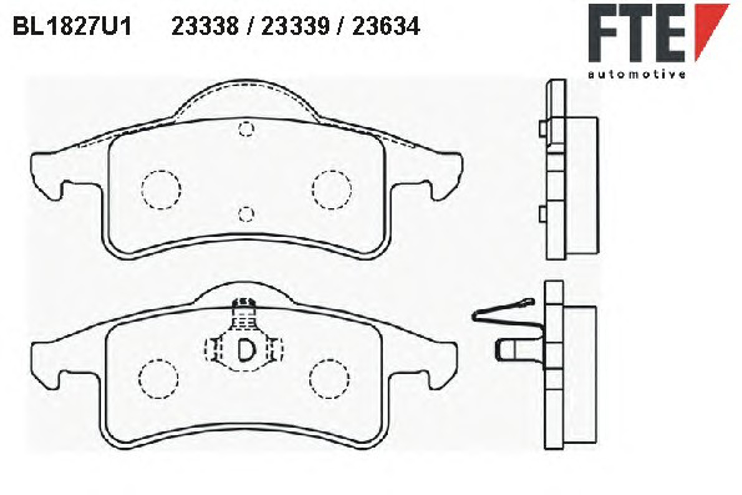 Колодки тормозные дисковые FTE BL1827U1