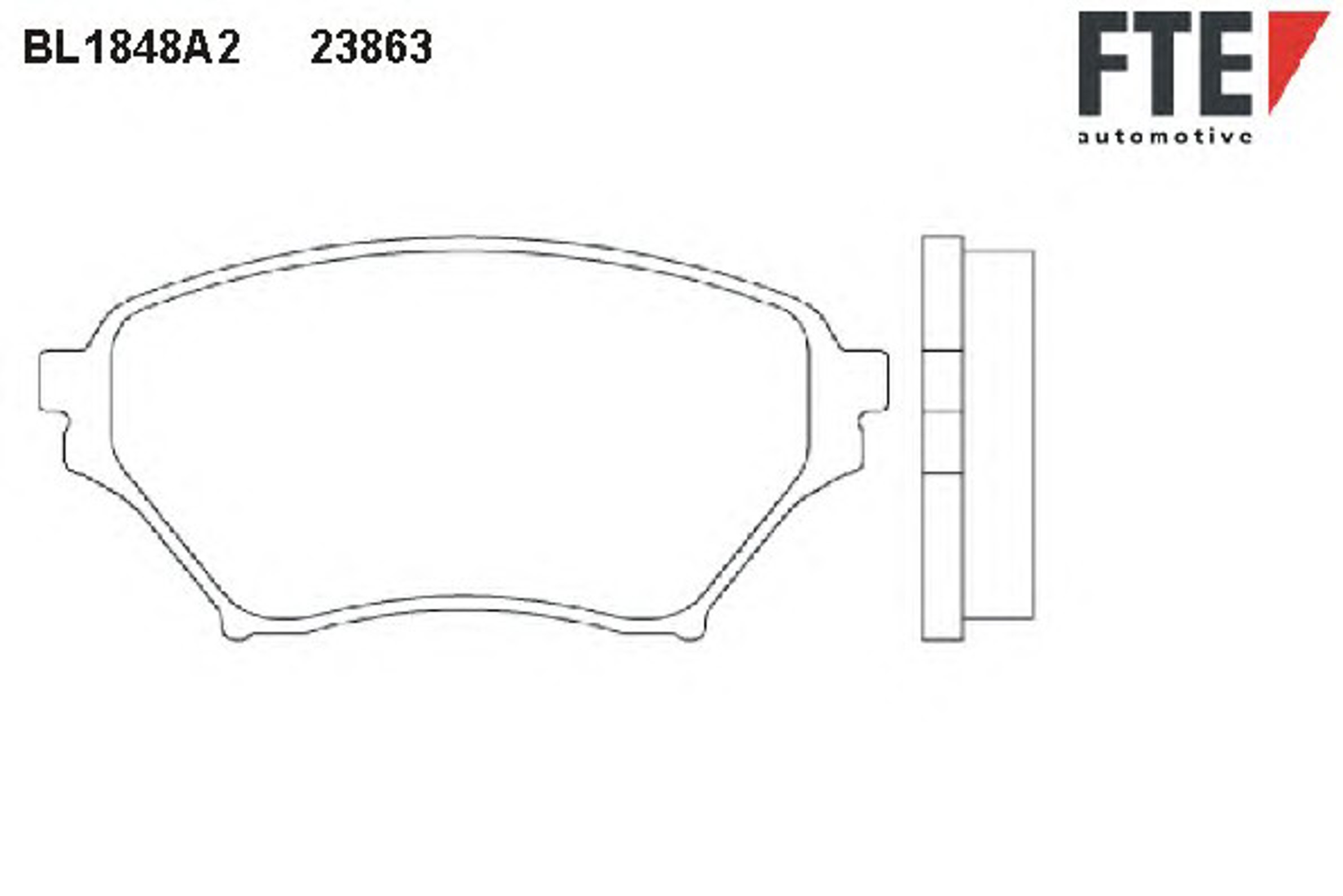 BL1848A2 FTE Колодки тормозные дисковые