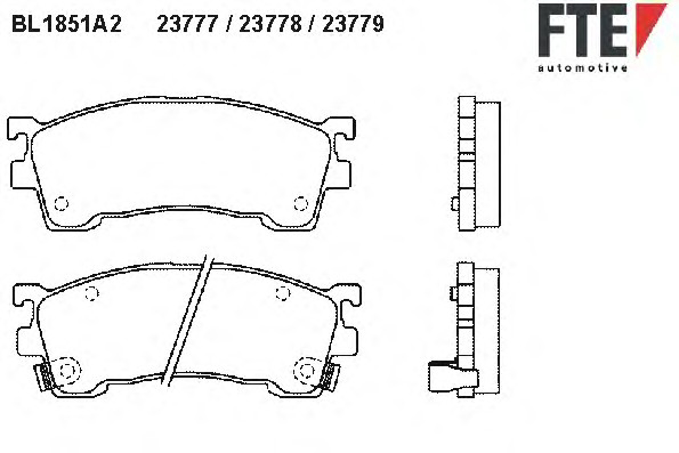 BL1851A2 FTE Колодки тормозные дисковые