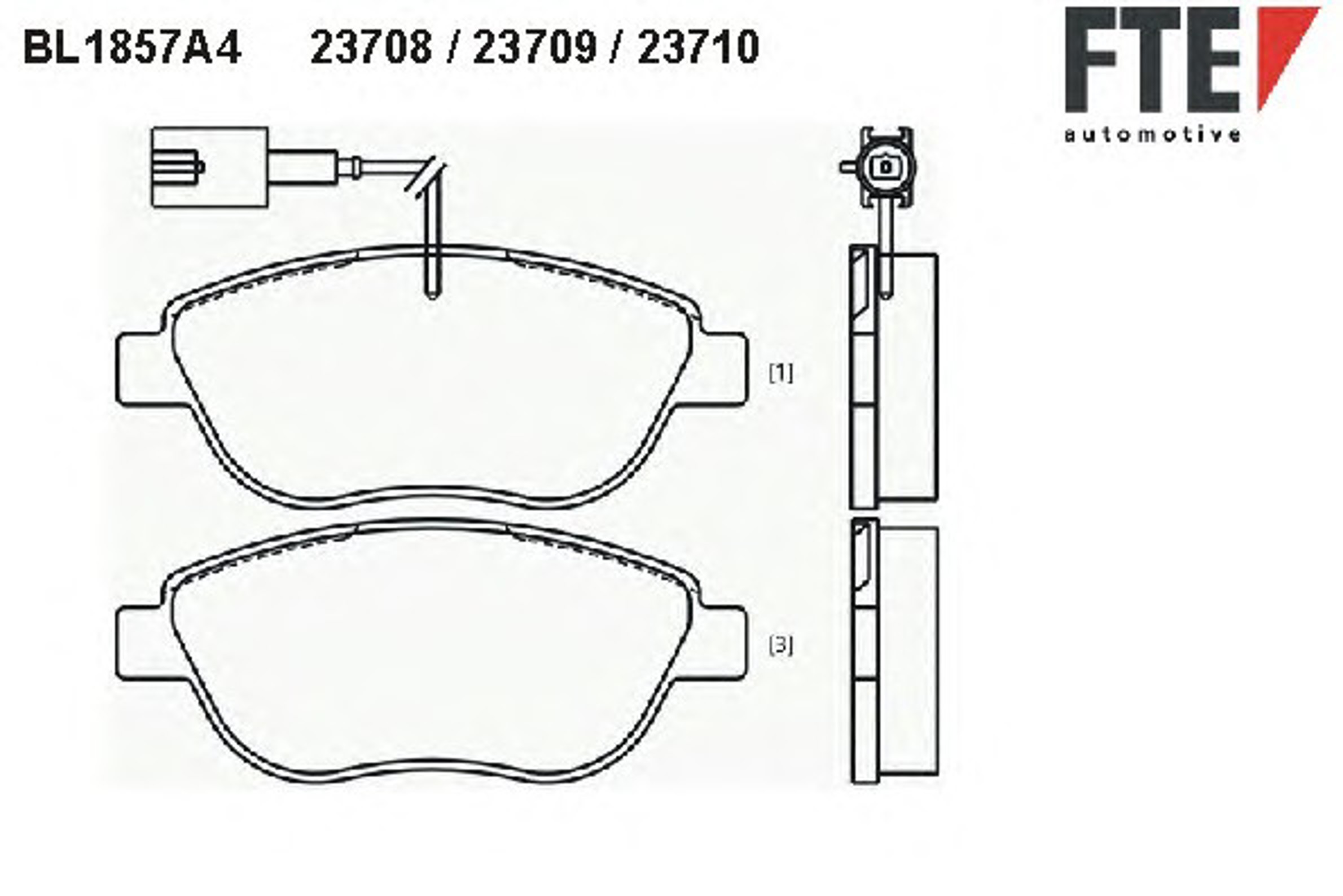 Колодки тормозные дисковые FTE BL1857A4