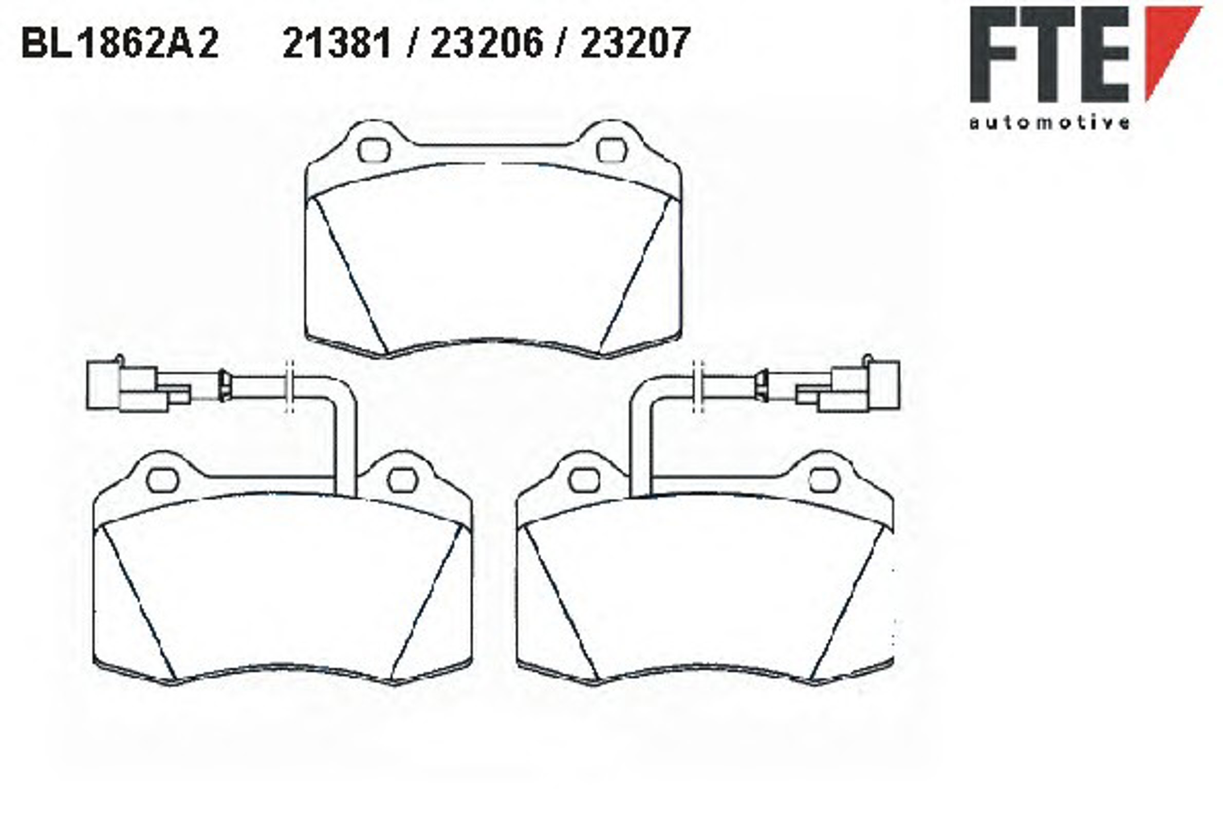 BL1862A2 FTE Колодки тормозные дисковые