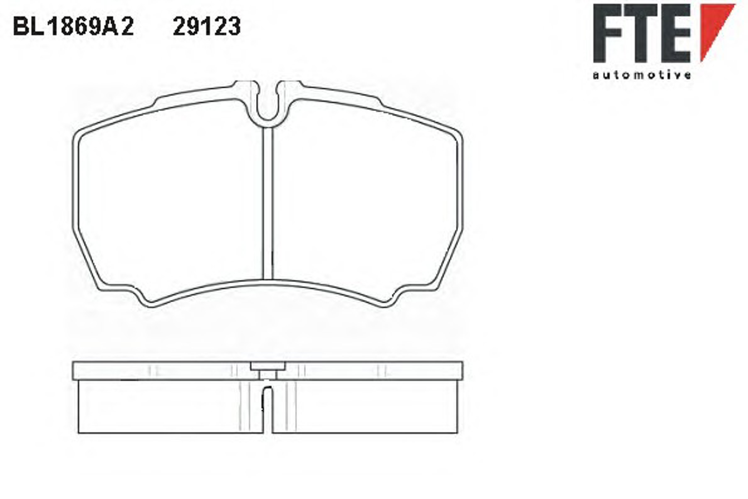 Комплект тормозных колодок дисковый тормоз FTE BL1869A2
