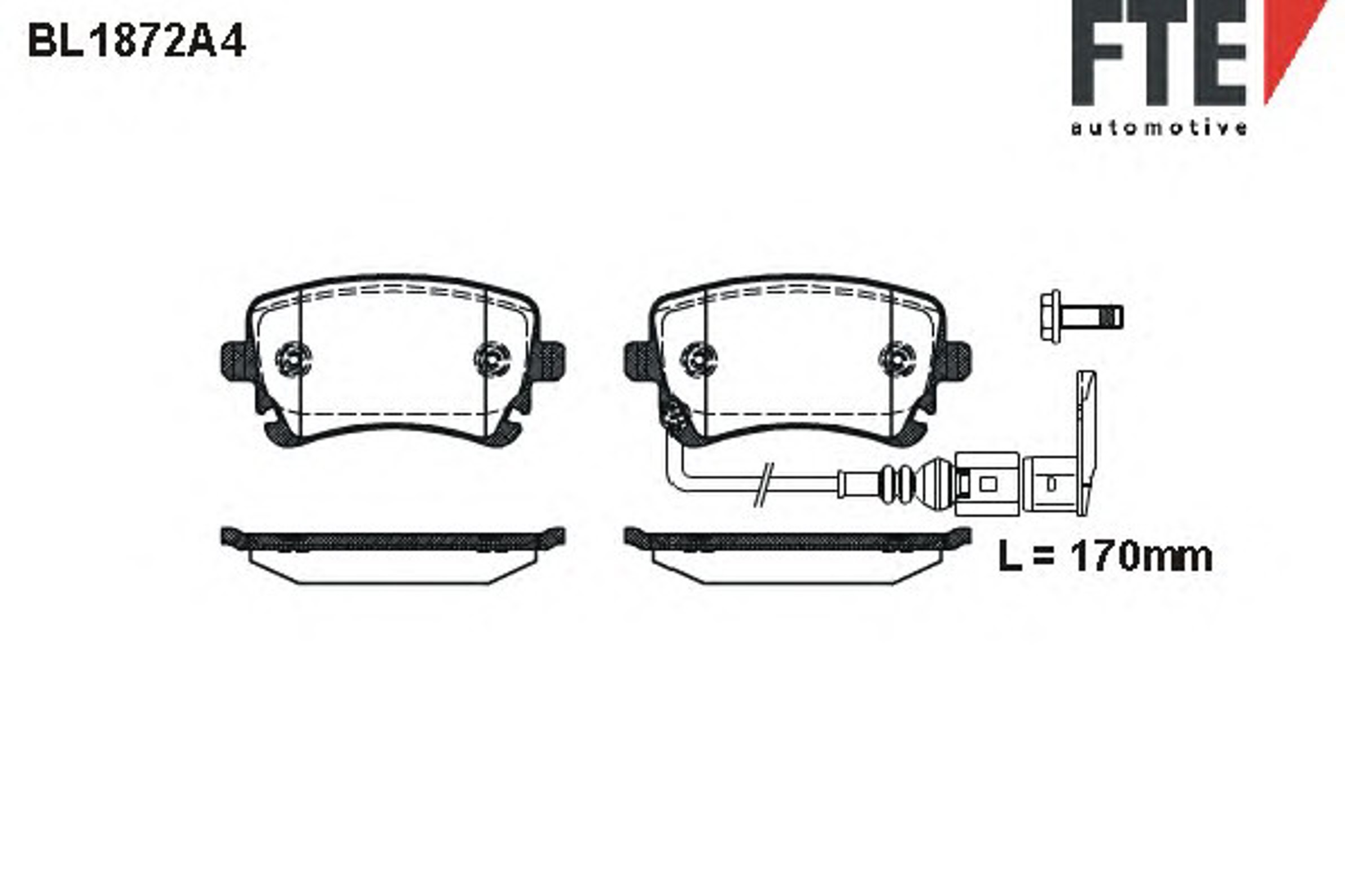 BL1872A4 FTE Колодки тормозные дисковые