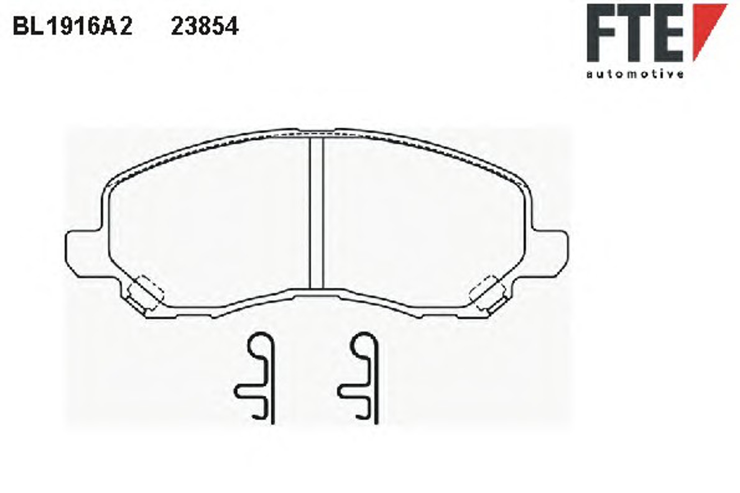 Комплект тормозных колодок дисковый тормоз FTE BL1916A2