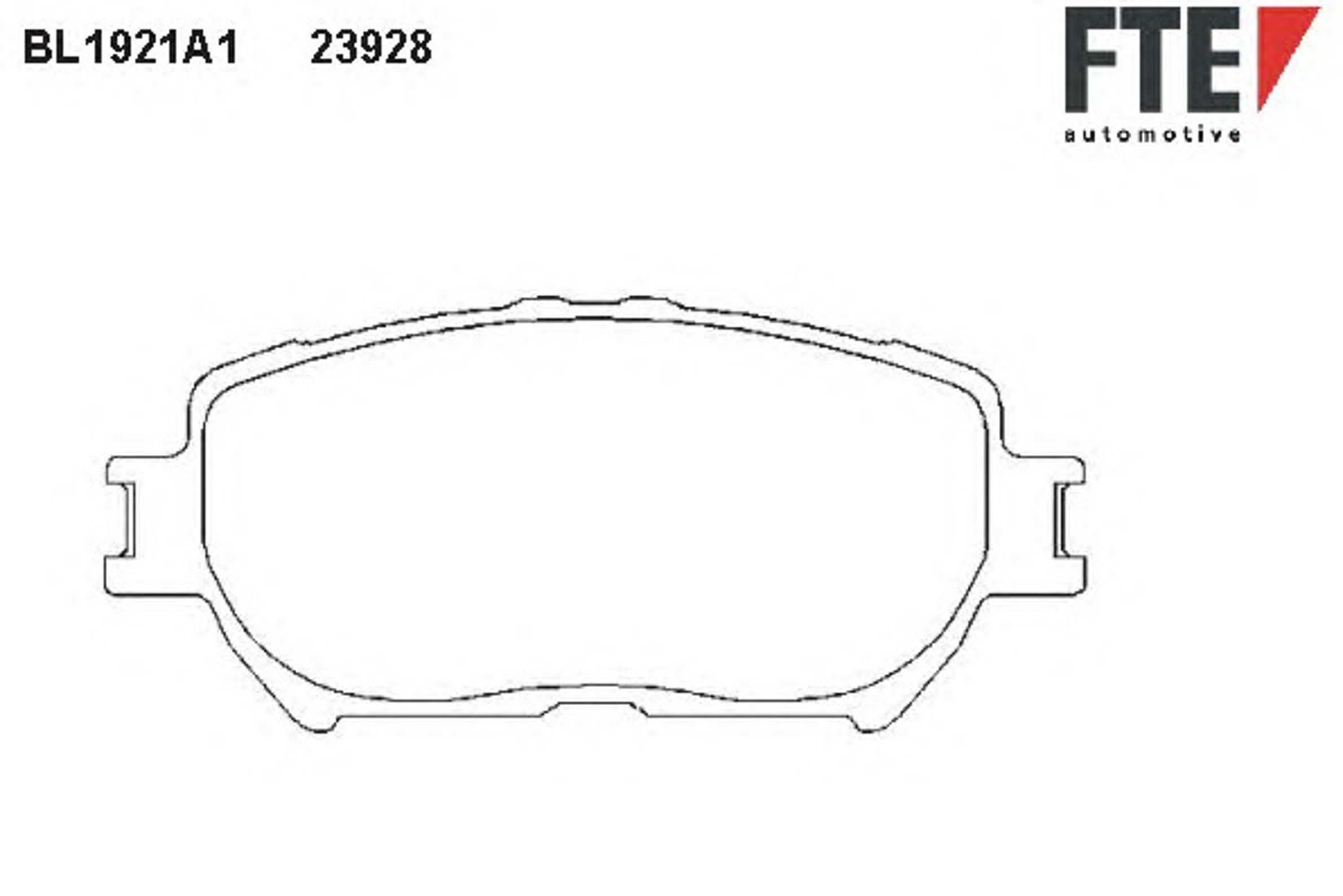Комплект тормозных колодок дисковый тормоз FTE BL1921A1