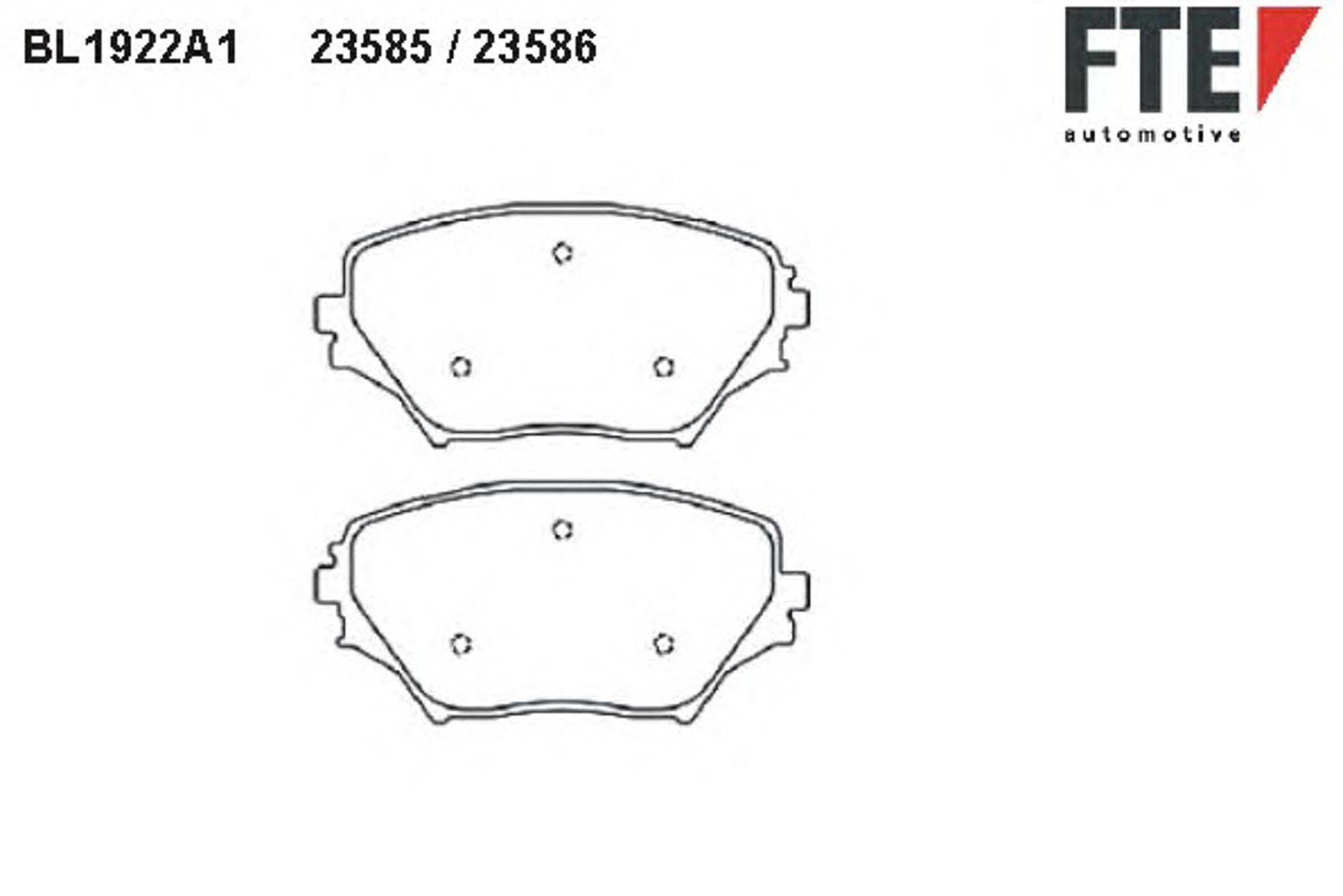 BL1922A1 FTE Комплект тормозных колодок, дисковый тормоз