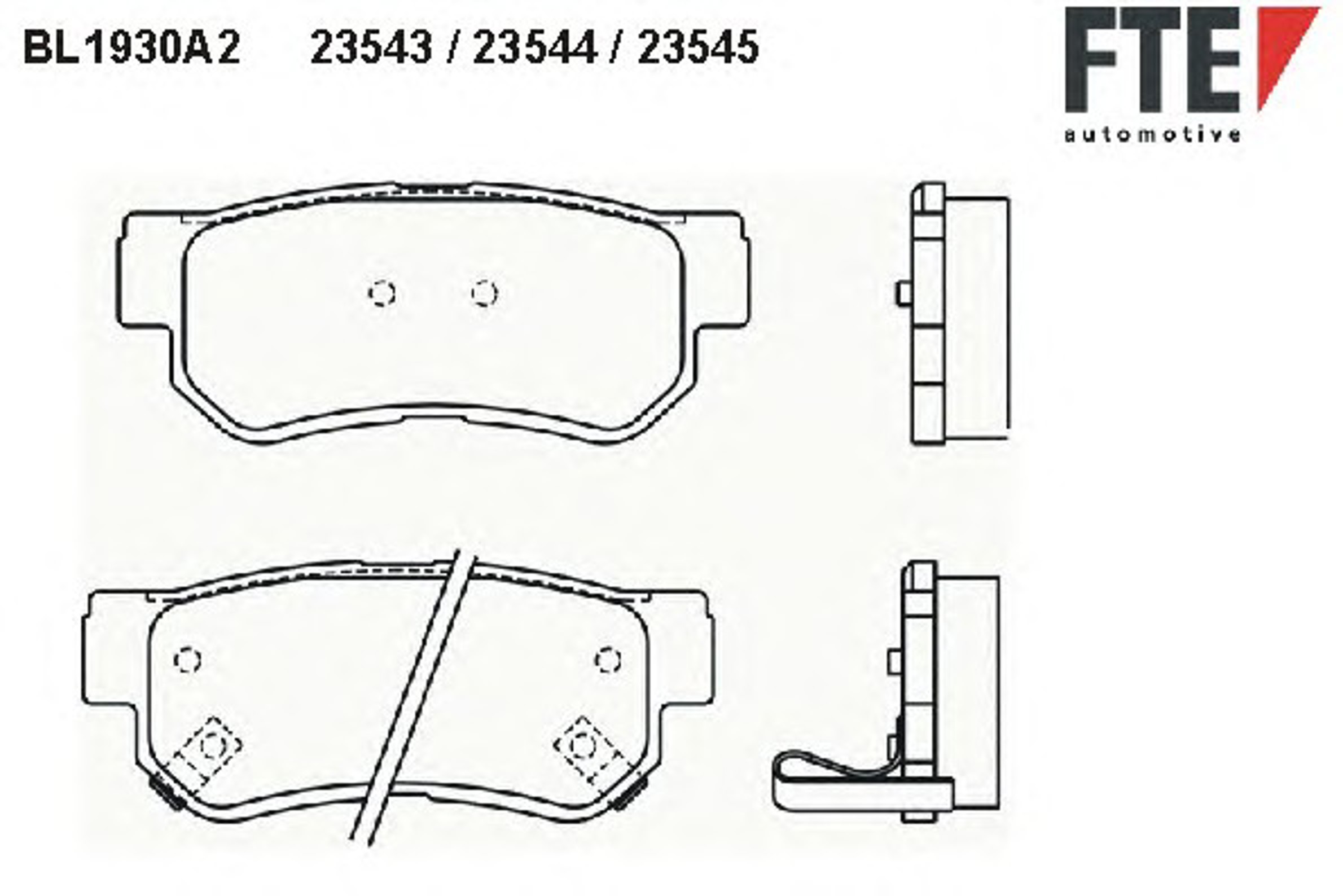 Комплект тормозных колодок дисковый тормоз FTE BL1930A2