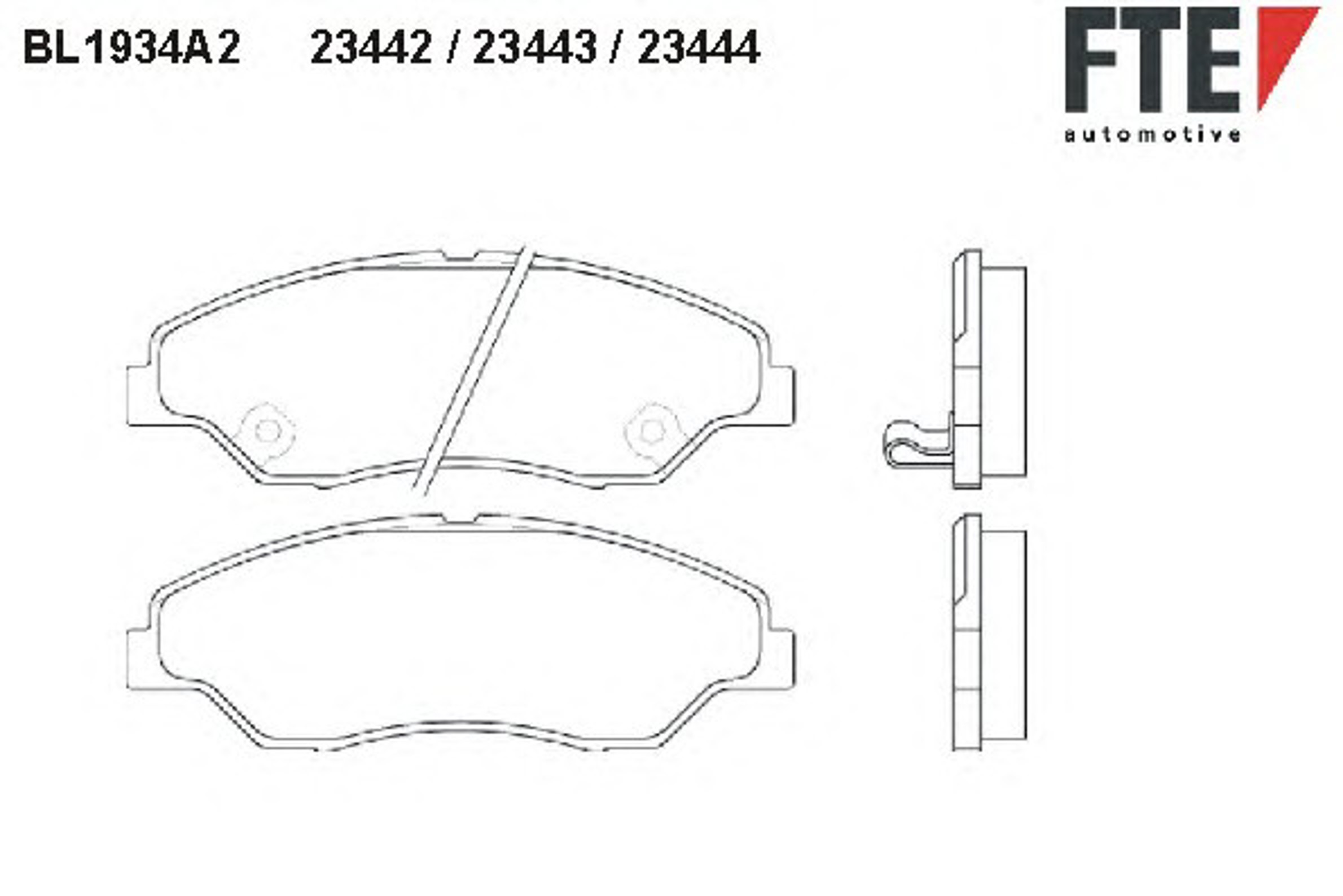 BL1934A2 FTE Комплект тормозных колодок, дисковый тормоз