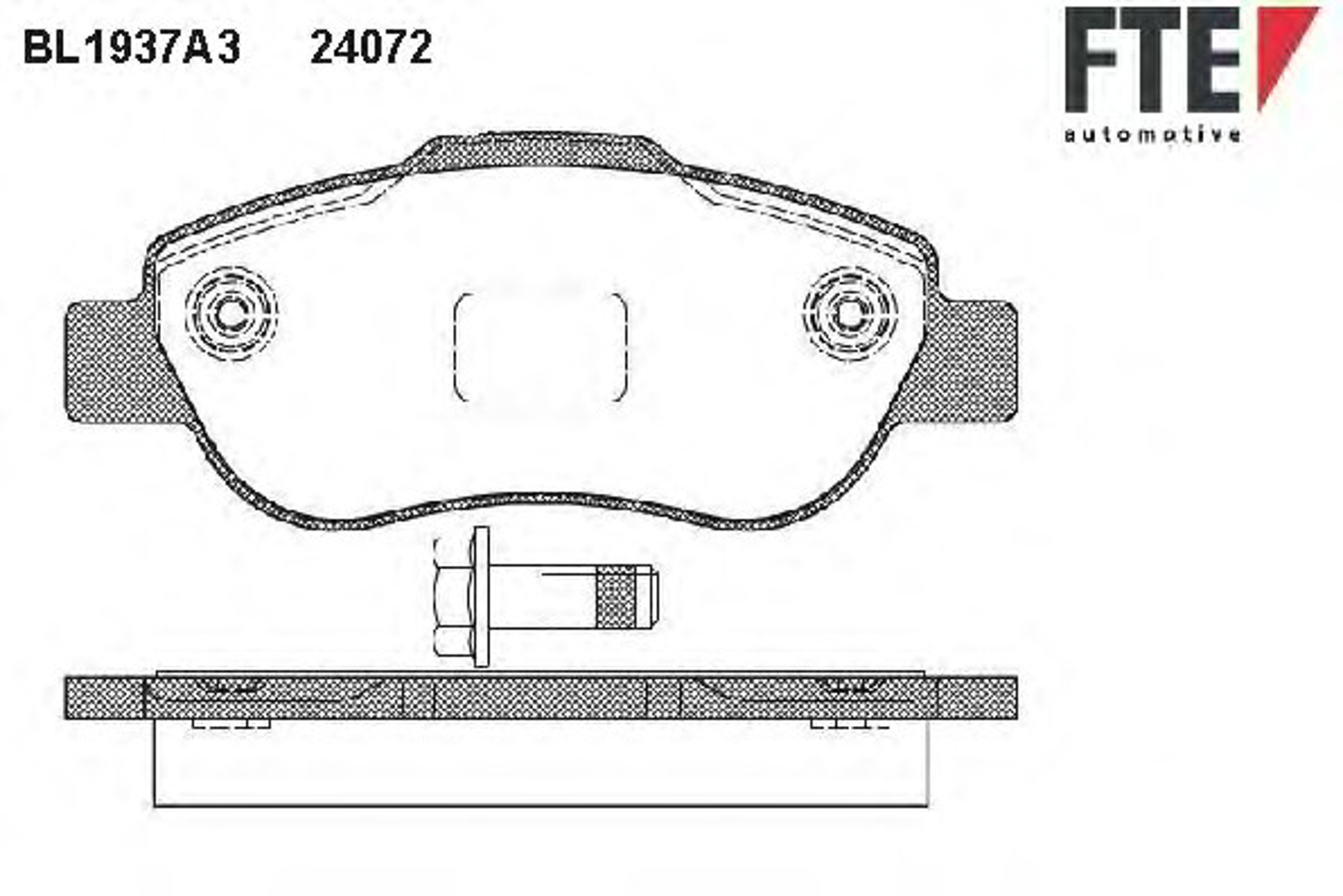 Колодки тормозные дисковые FTE BL1937A3