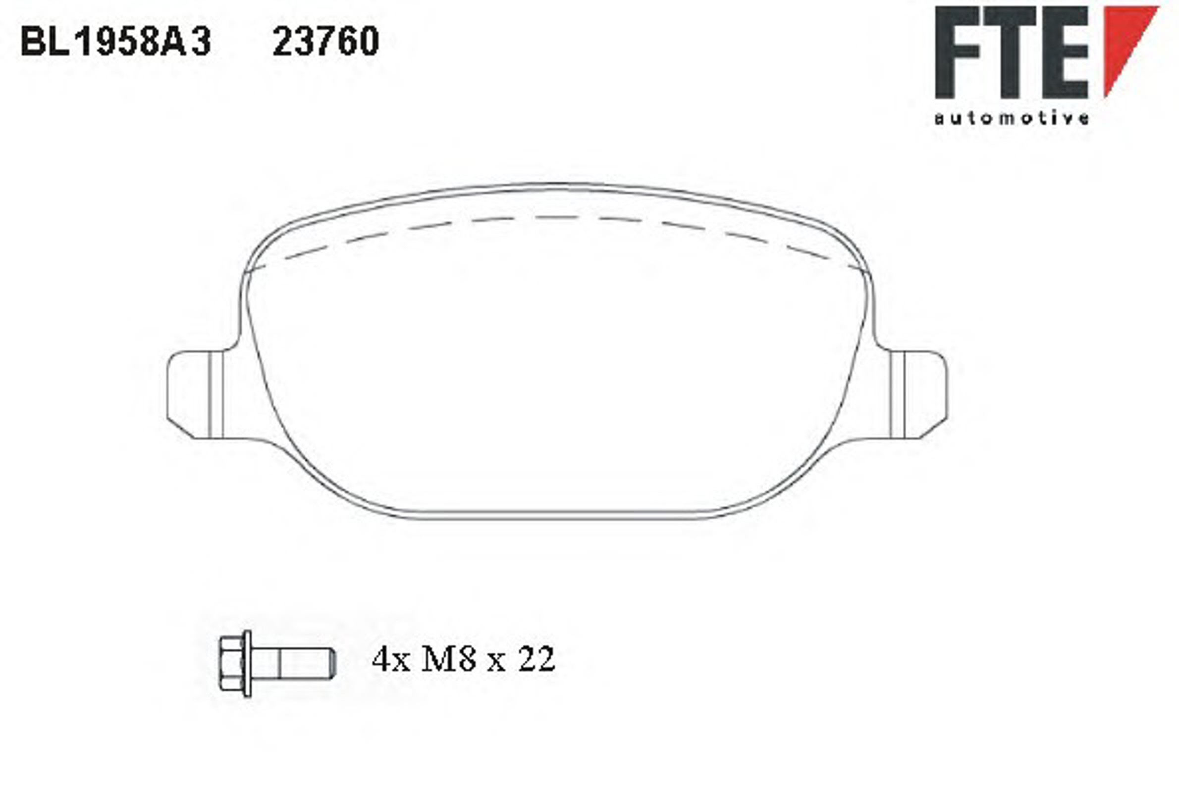 Колодки тормозные дисковые FTE BL1958A3