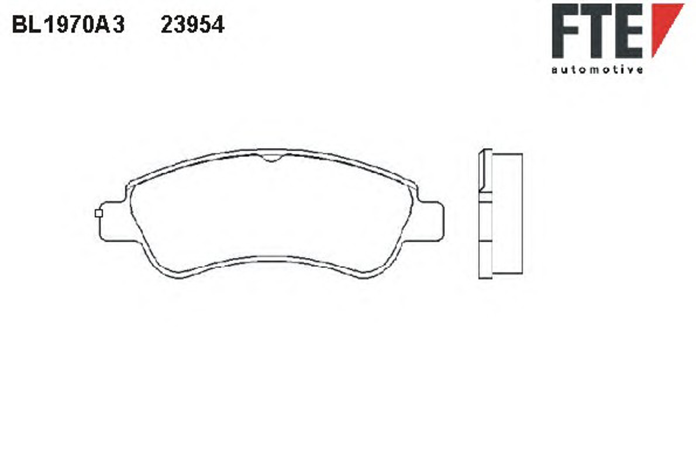 Комплект тормозных колодок дисковый тормоз FTE BL1970A3