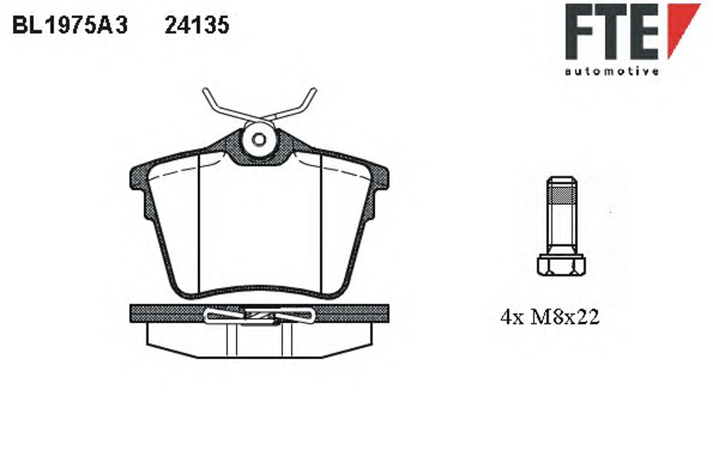 Колодки тормозные дисковые FTE BL1975A3