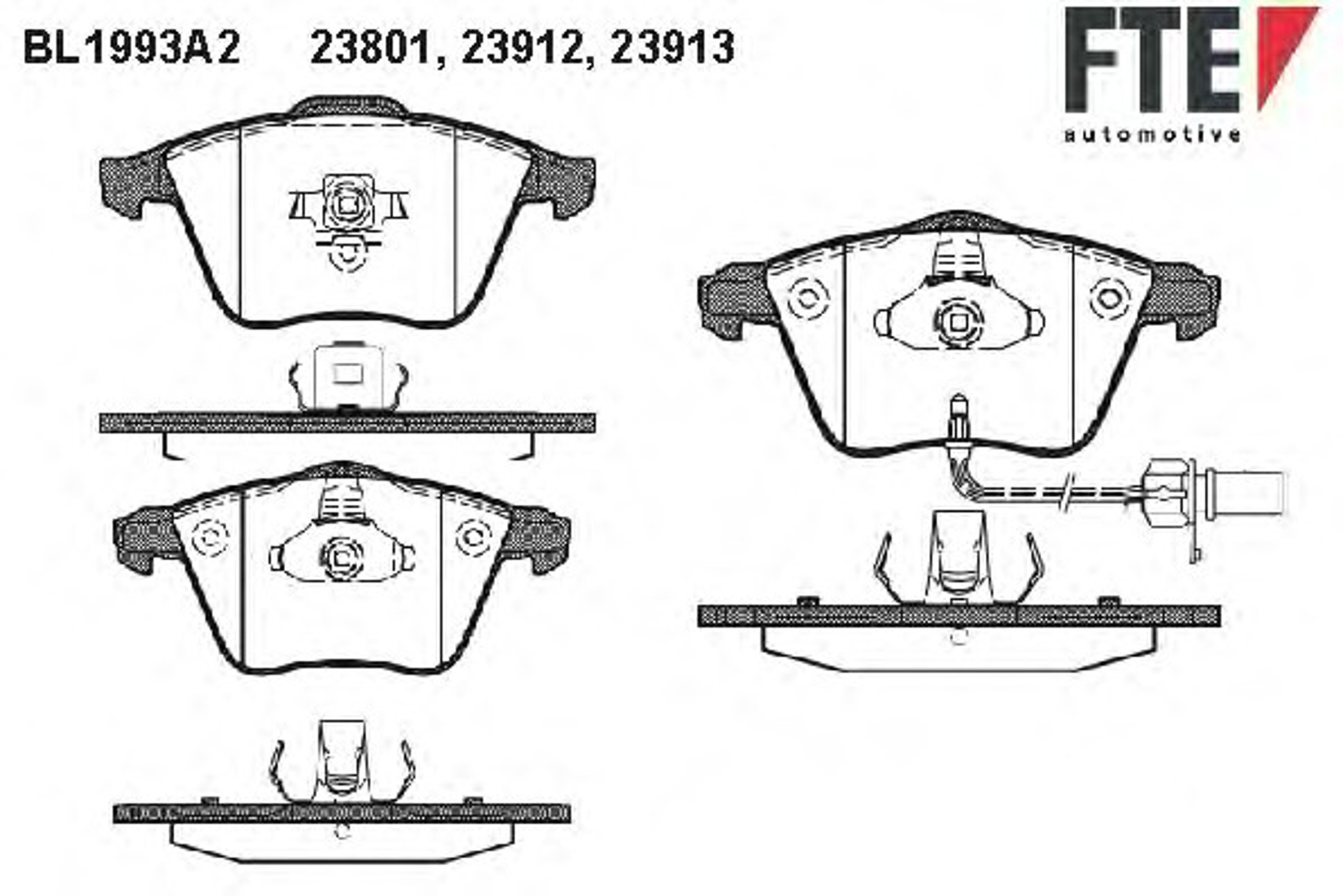 Колодки тормозные дисковые FTE BL1993A2