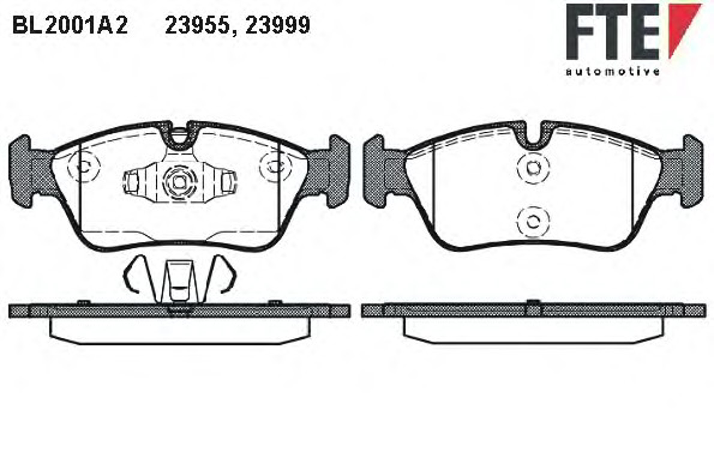 Колодки тормозные дисковые FTE BL2001A2
