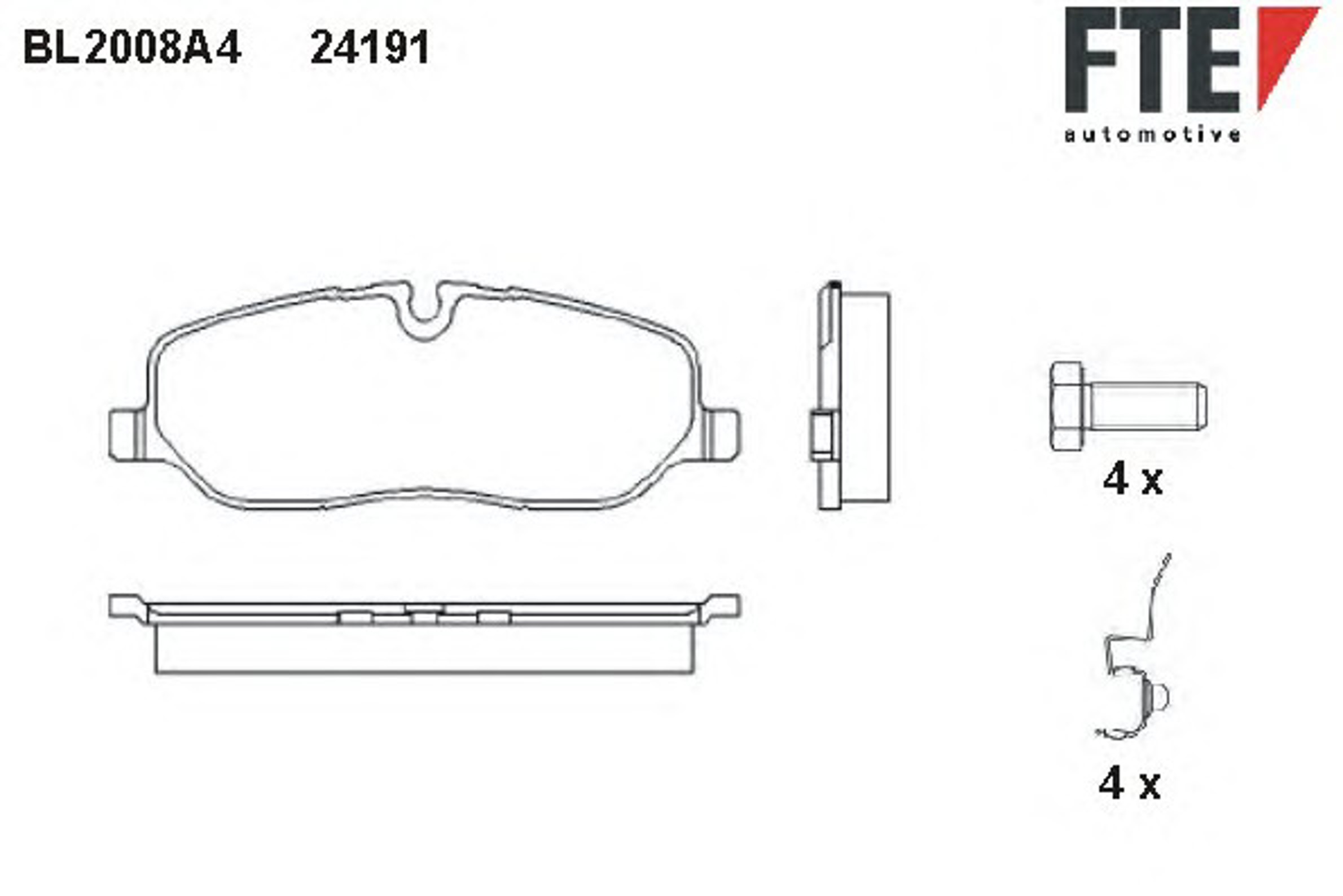 BL2008A4 FTE Колодки тормозные дисковые