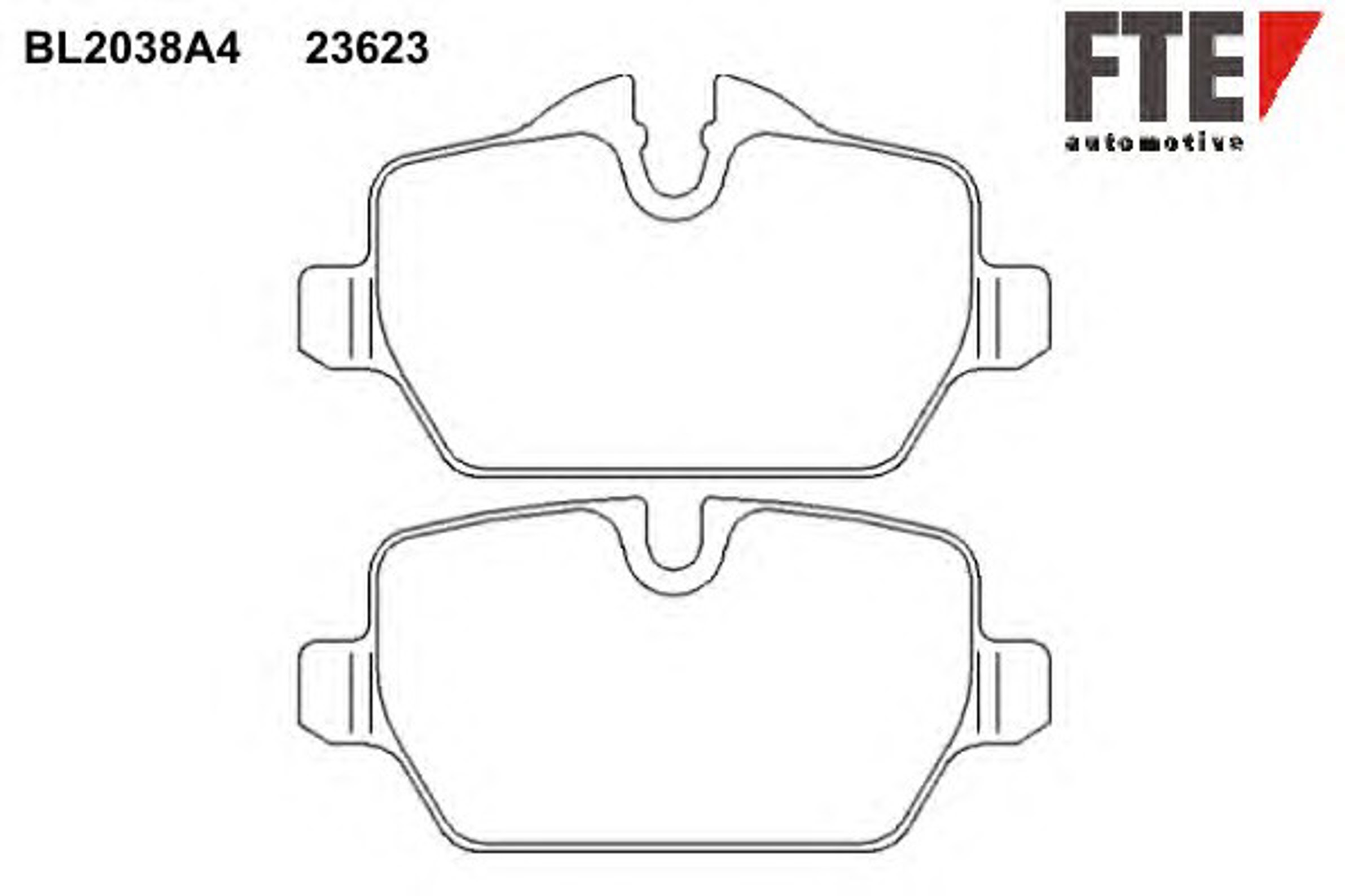 Колодки тормозные дисковые FTE BL2038A4