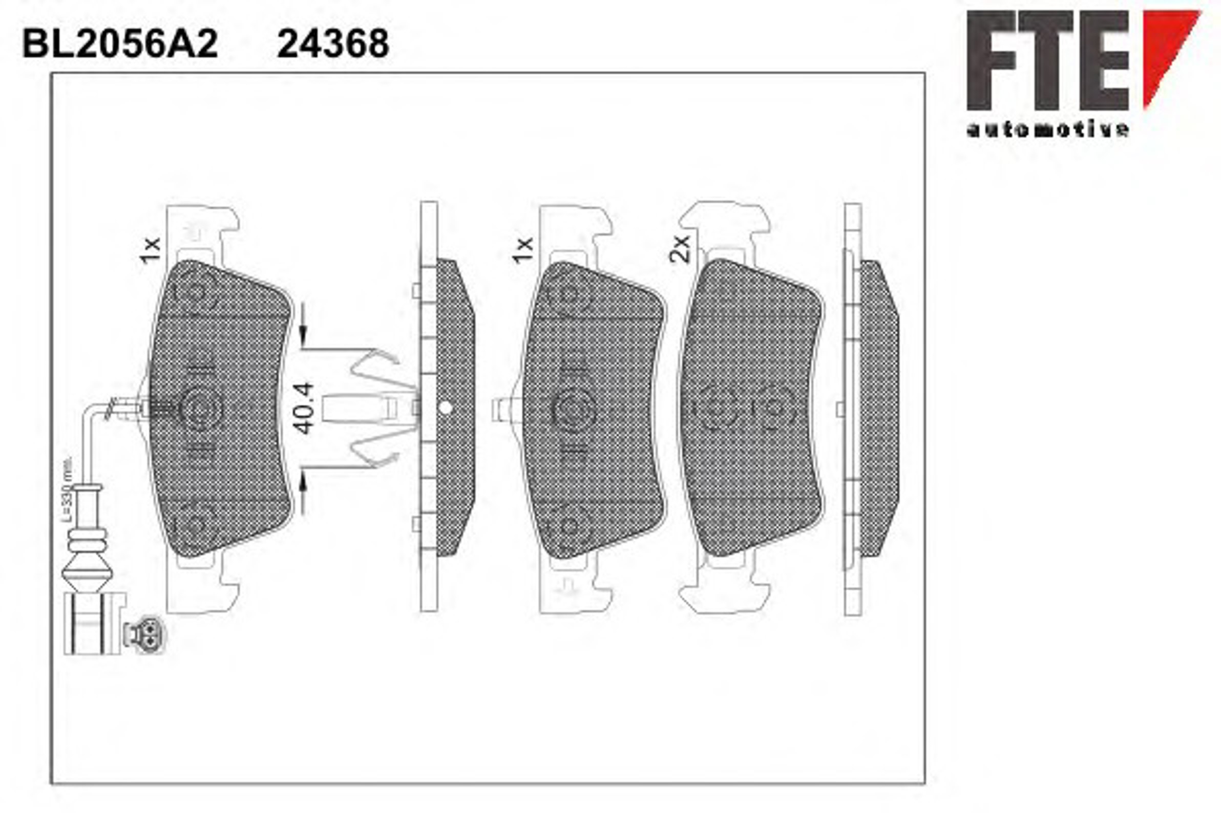 Колодки тормозные дисковые FTE BL2056A2