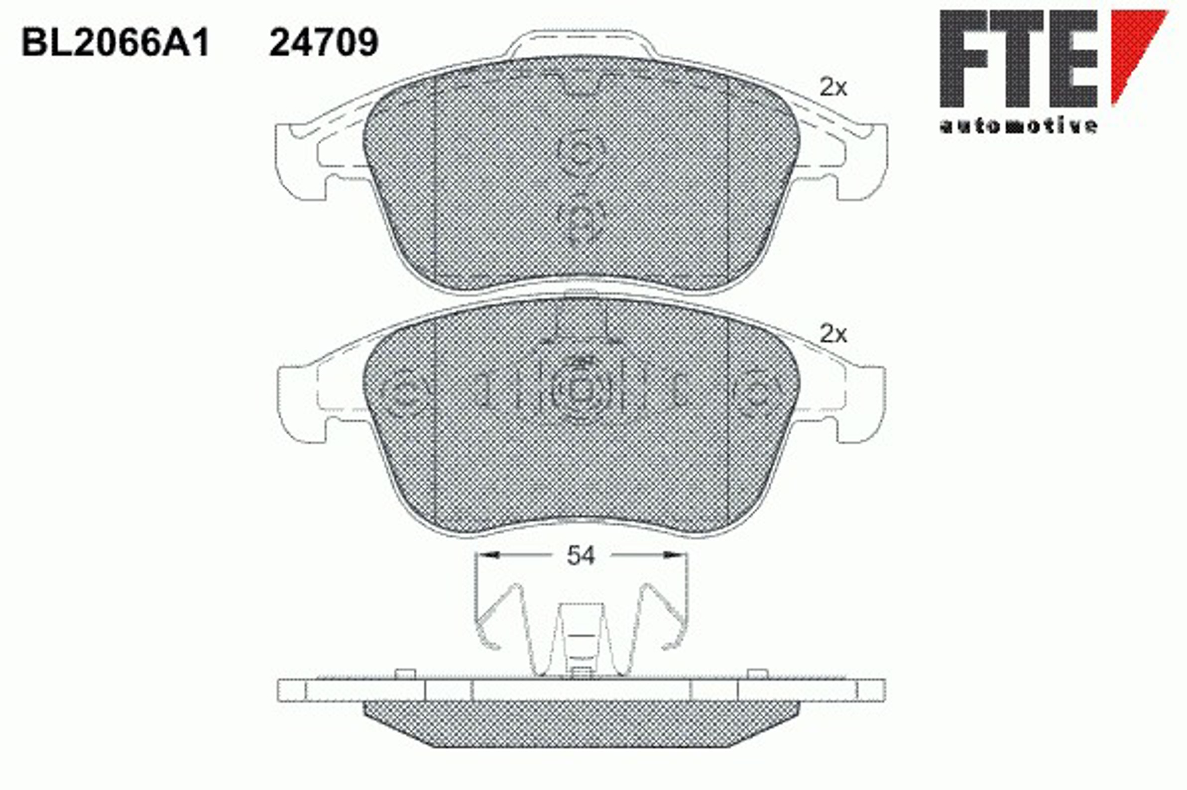 Колодки тормозные дисковые FTE BL2066A1