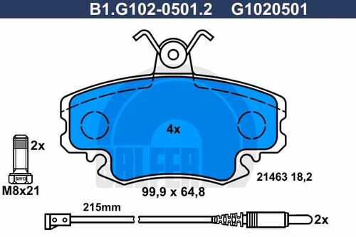 Тормозные колодки GALFER B1-G102-0501-2