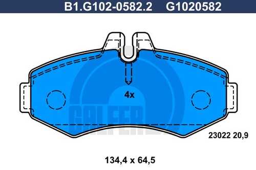 B1-G102-0582-2 GALFER КОЛОДКИ ТОРМОЗНЫЕ