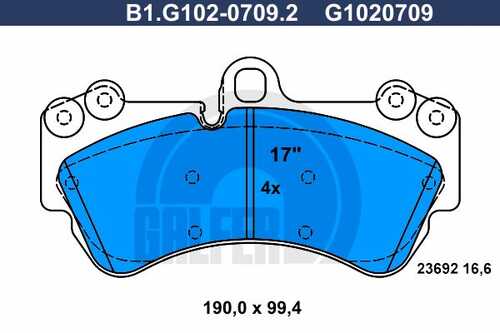 Тормозные колодки GALFER B1-G102-0709-2