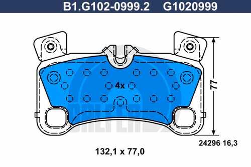 Тормозные колодки GALFER B1-G102-0999-2