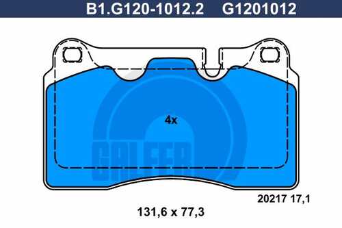 Тормозные колодки GALFER B1-G120-1012-2