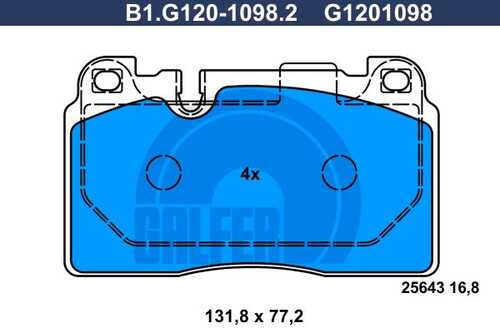 Тормозные колодки GALFER B1-G120-1098-2