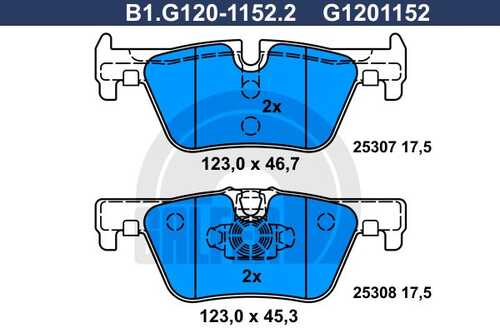 Тормозные колодки GALFER B1-G120-1152-2